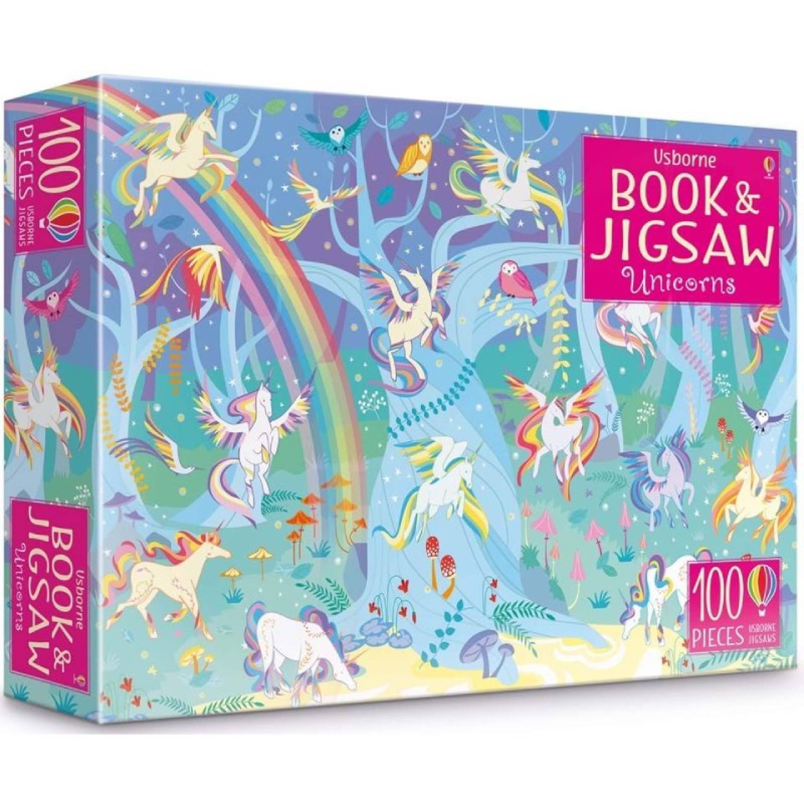 Unicorns: 100 Piece Jigsaw Puzzle & Book