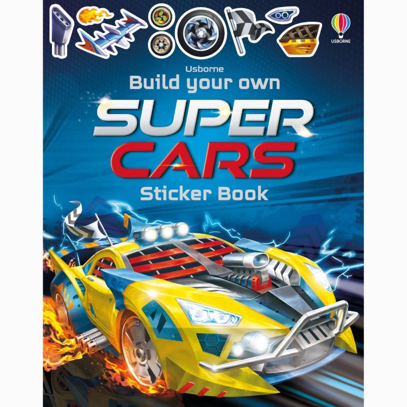 Usborne Build Your Own Supercars - Sticker Book