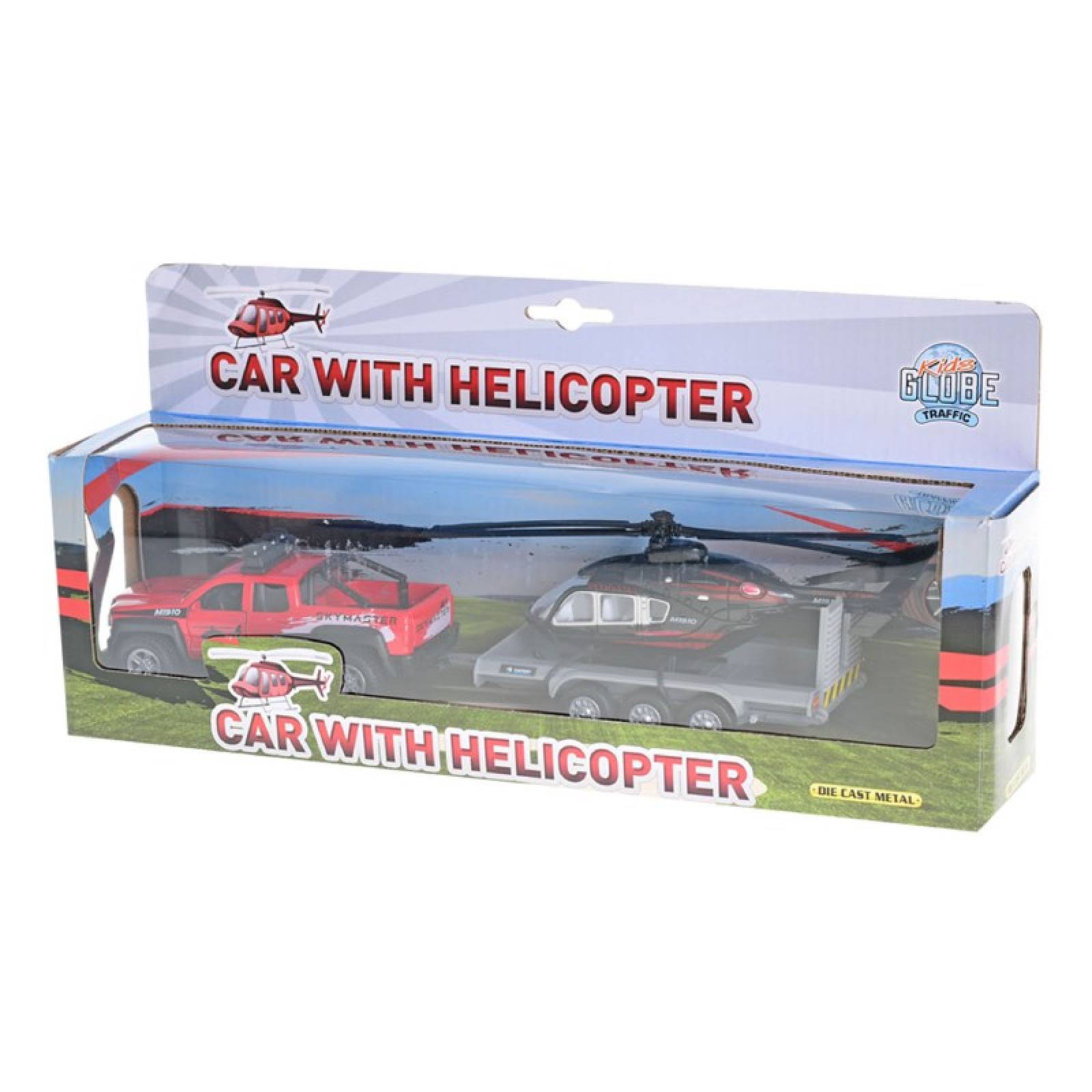 Vehicle With Trailer & Helicopter - Die-Cast Toy Vehicle 3+ thumbnails