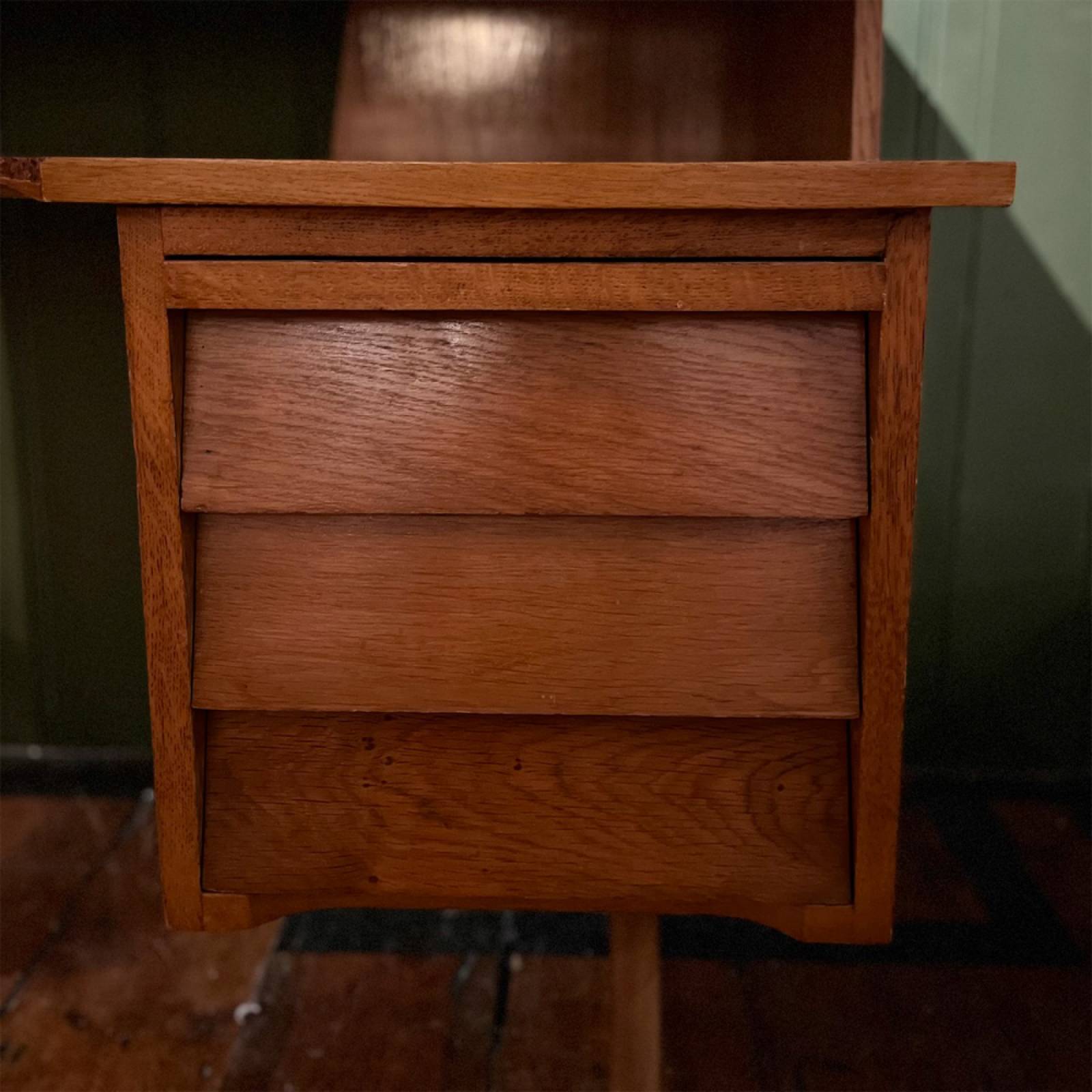 Vintage 1950s French Oak Desk thumbnails