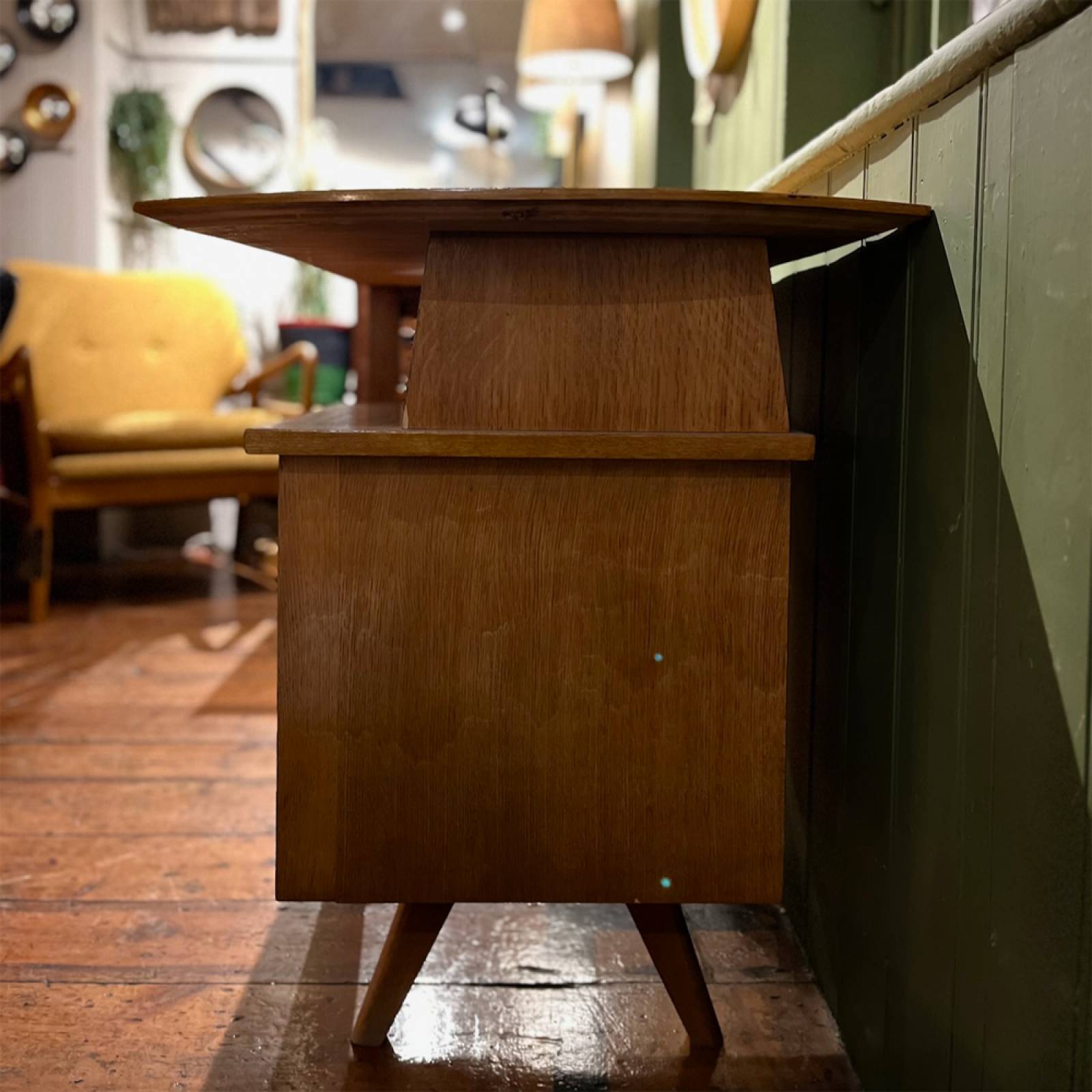 Vintage 1950s French Oak Desk thumbnails