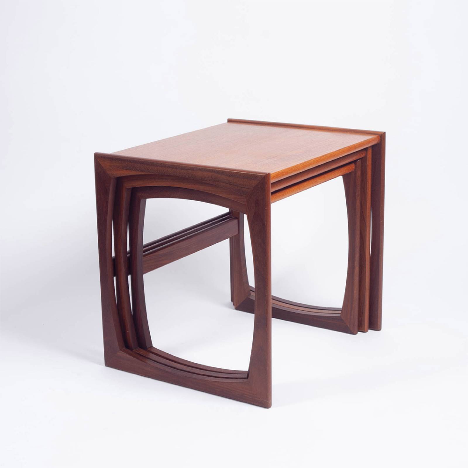 Vintage 1960s G Plan Quadrille Nest Of 3 Teak Side Tables thumbnails