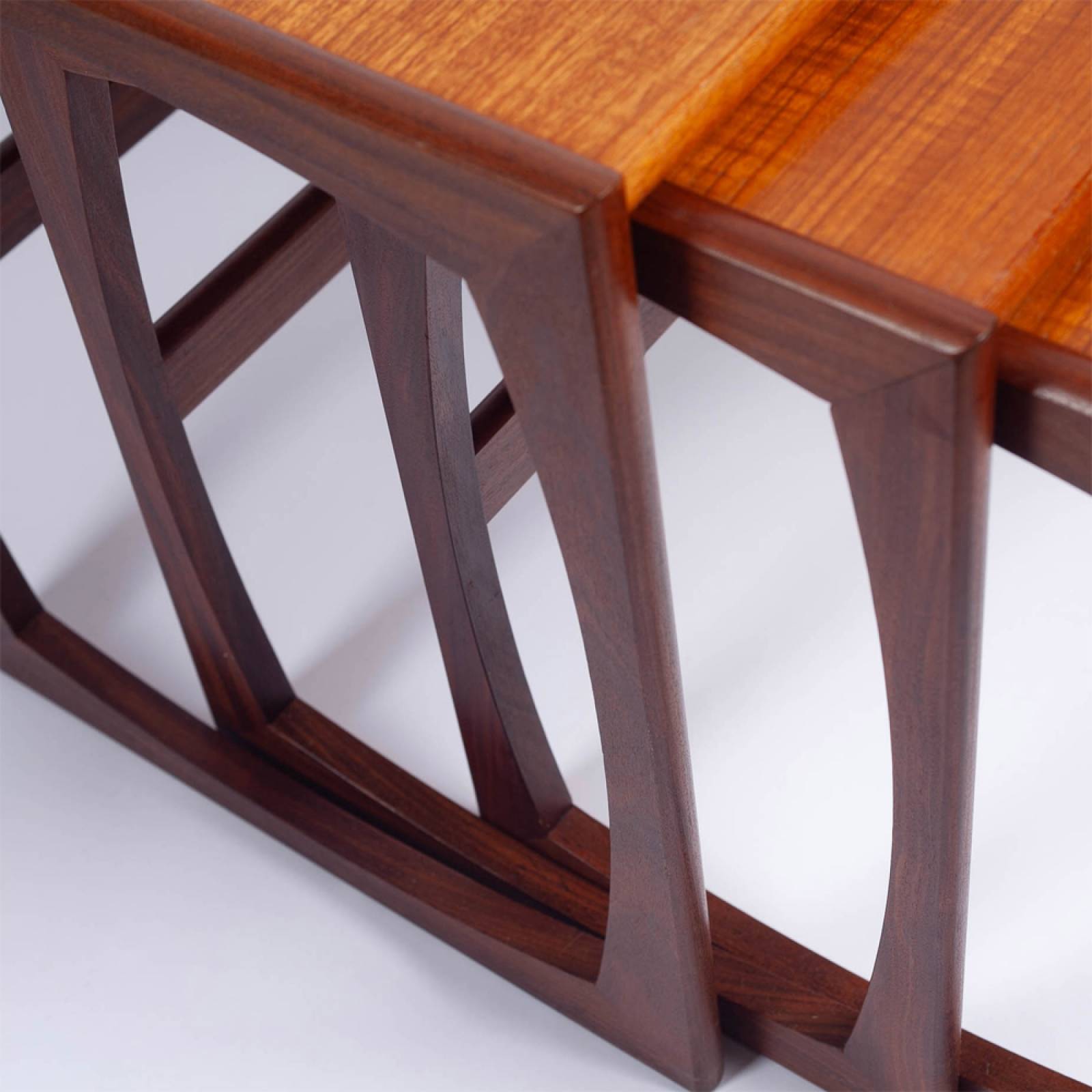 Vintage 1960s G Plan Quadrille Nest Of 3 Teak Side Tables thumbnails