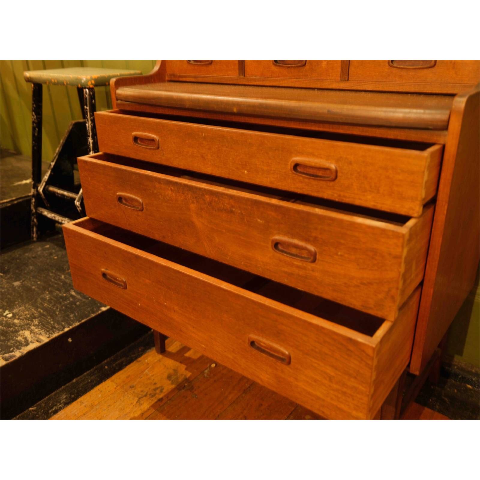 Vintage 1960s Teak Bureau By Times Furnishings thumbnails