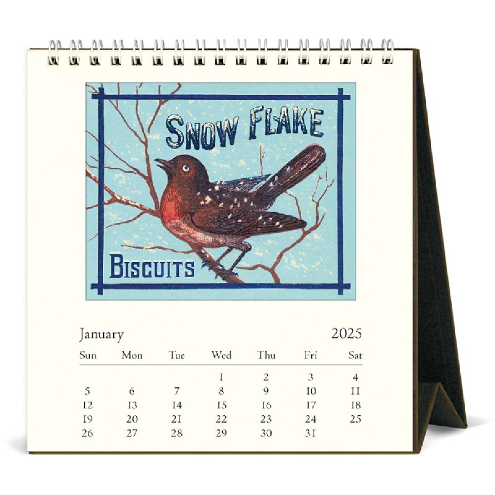 Vintage Birds Desktop Calendar by Cavallini 2025 thumbnails