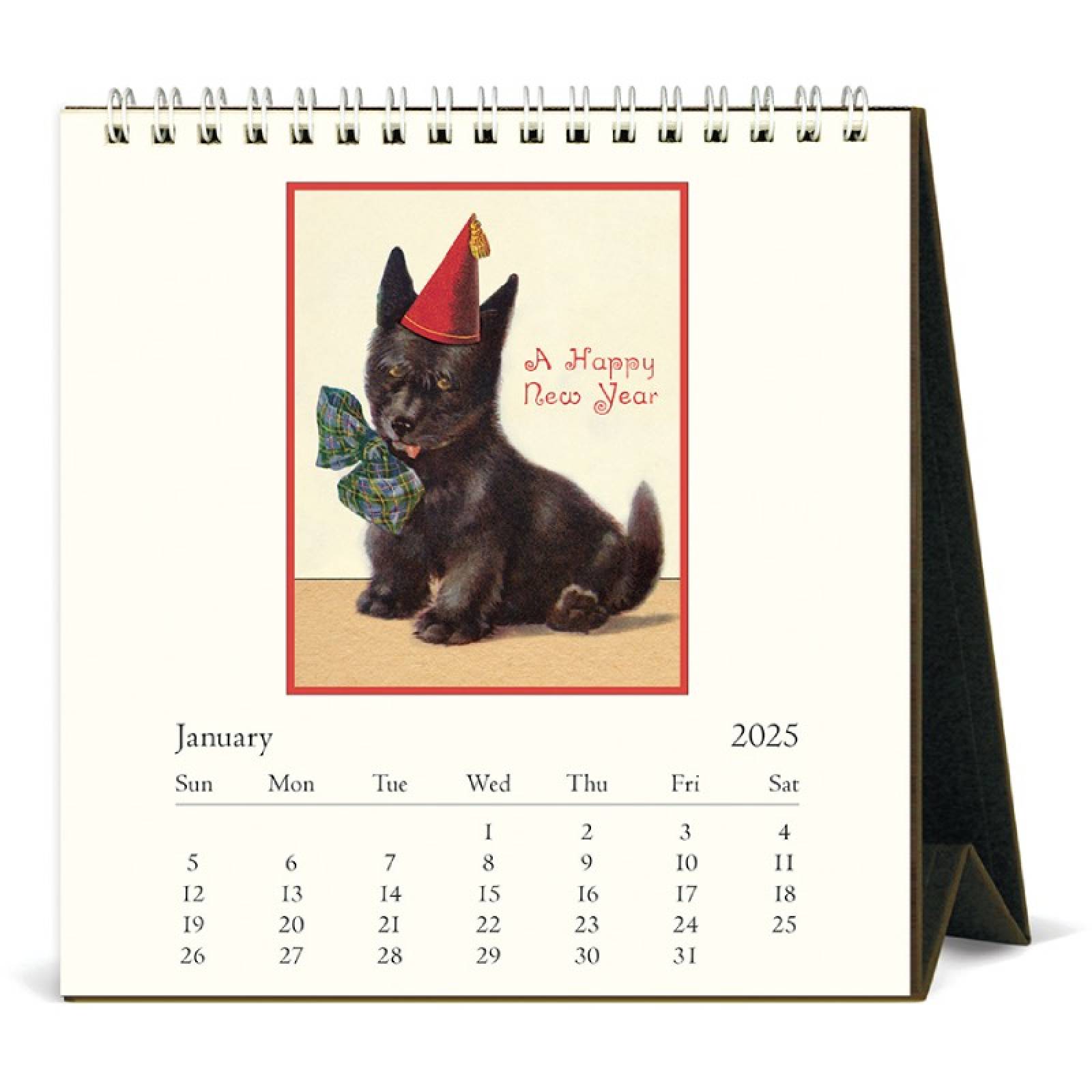 Vintage Dogs Desktop Calendar by Cavallini 2025 thumbnails