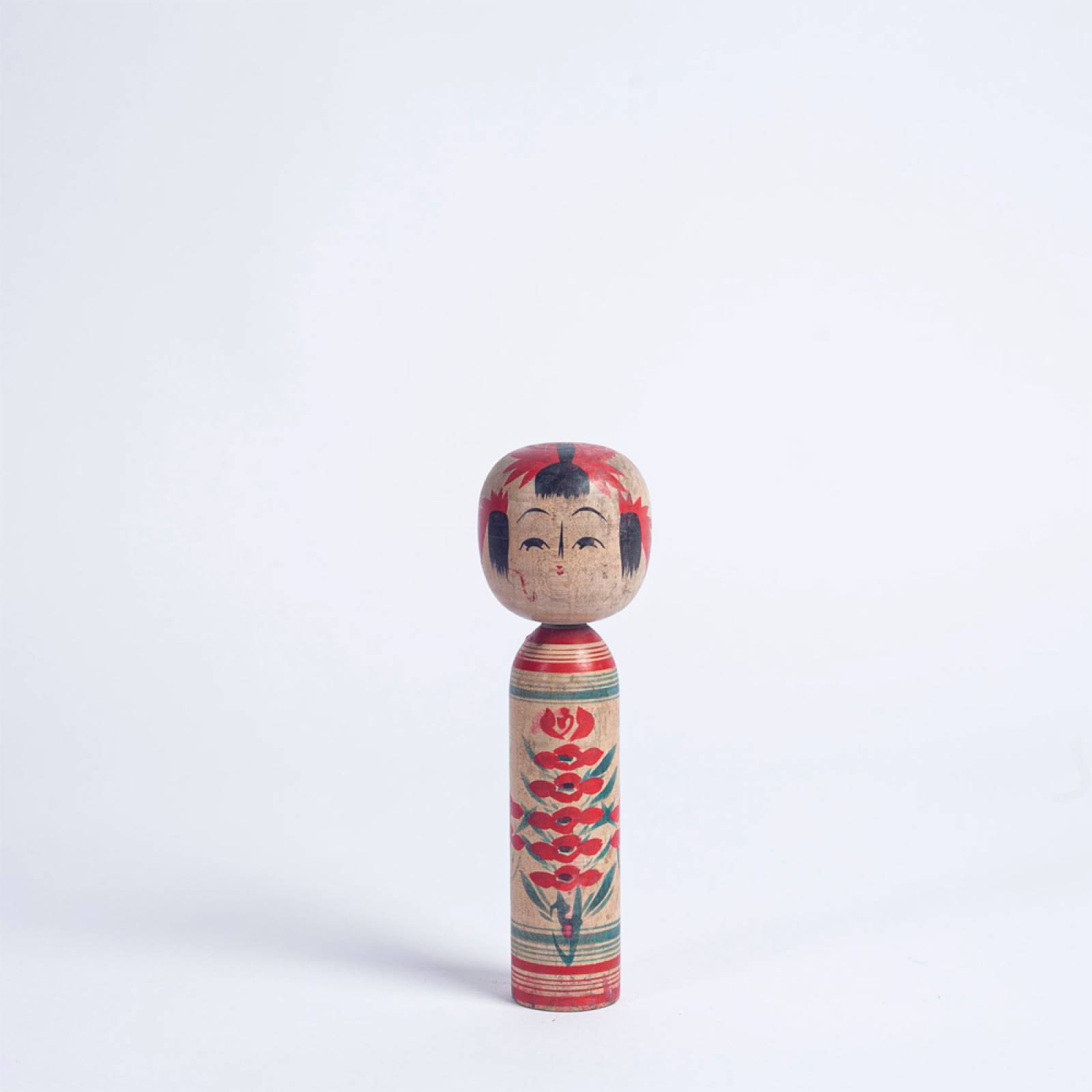Vintage Japanese Wooden Kokeshi Doll thumbnails