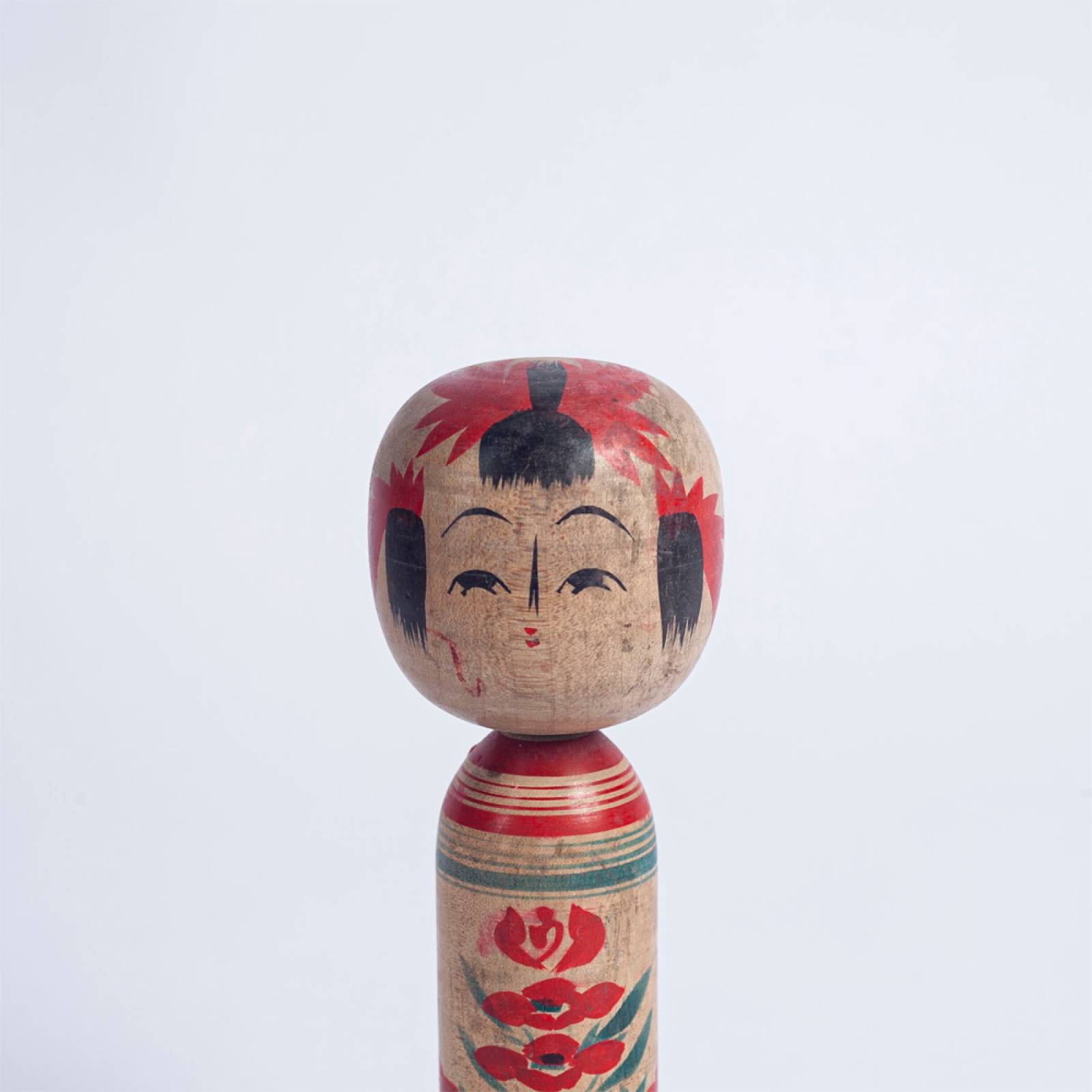 Vintage Japanese Wooden Kokeshi Doll thumbnails