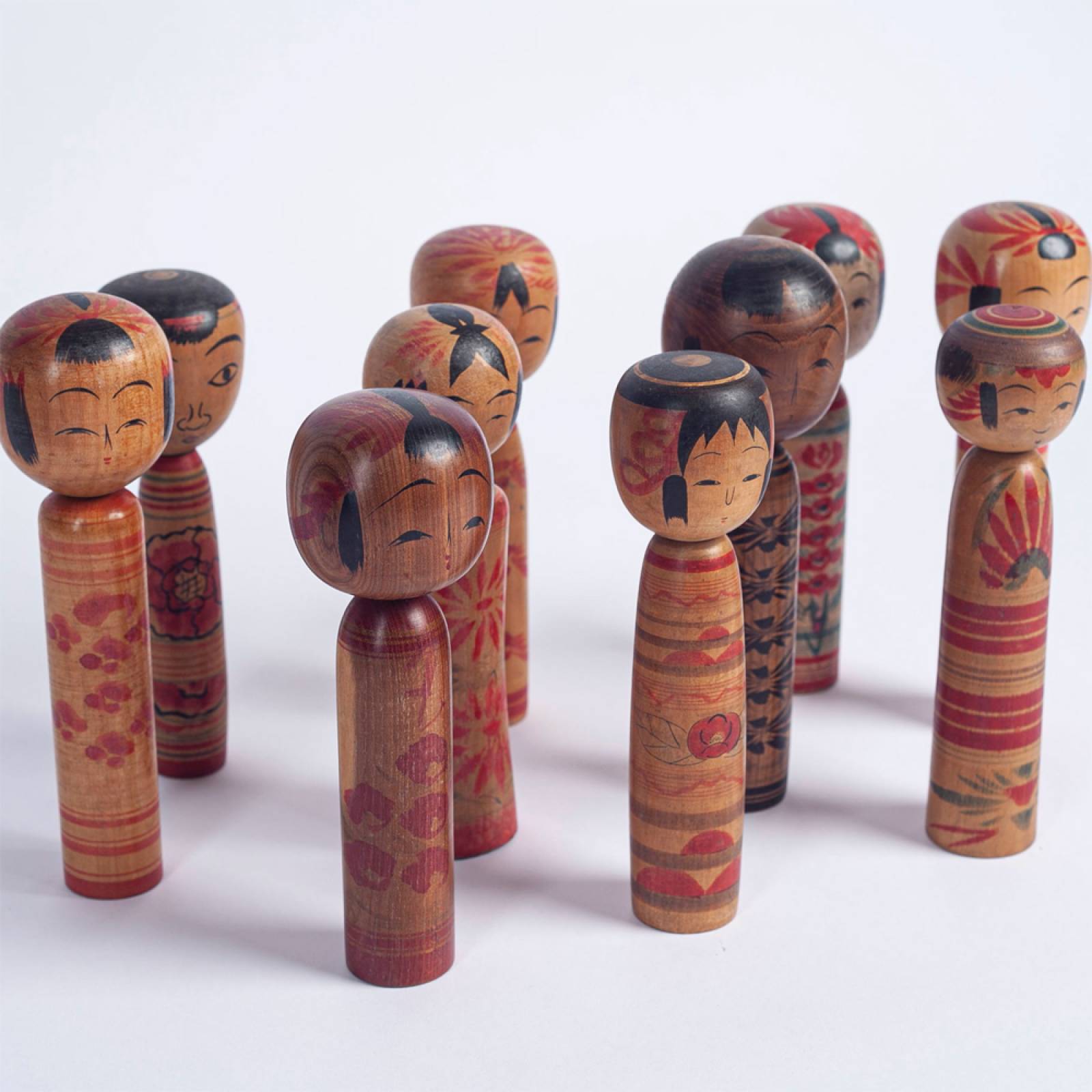 Vintage Japanese Wooden Kokeshi Doll thumbnails
