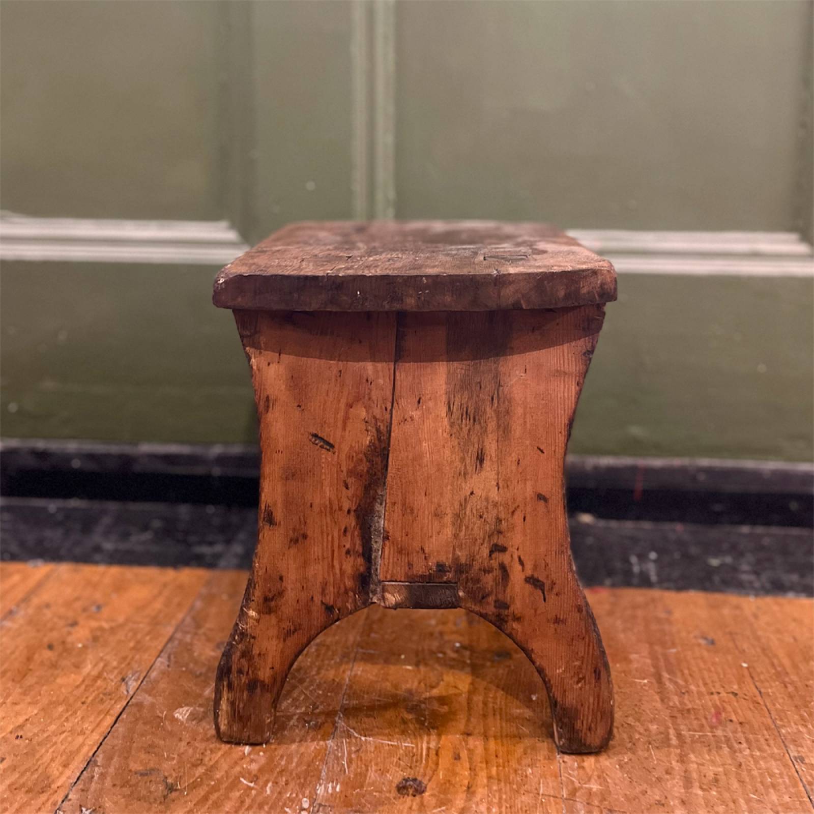 Vintage Low Wooden Stool thumbnails