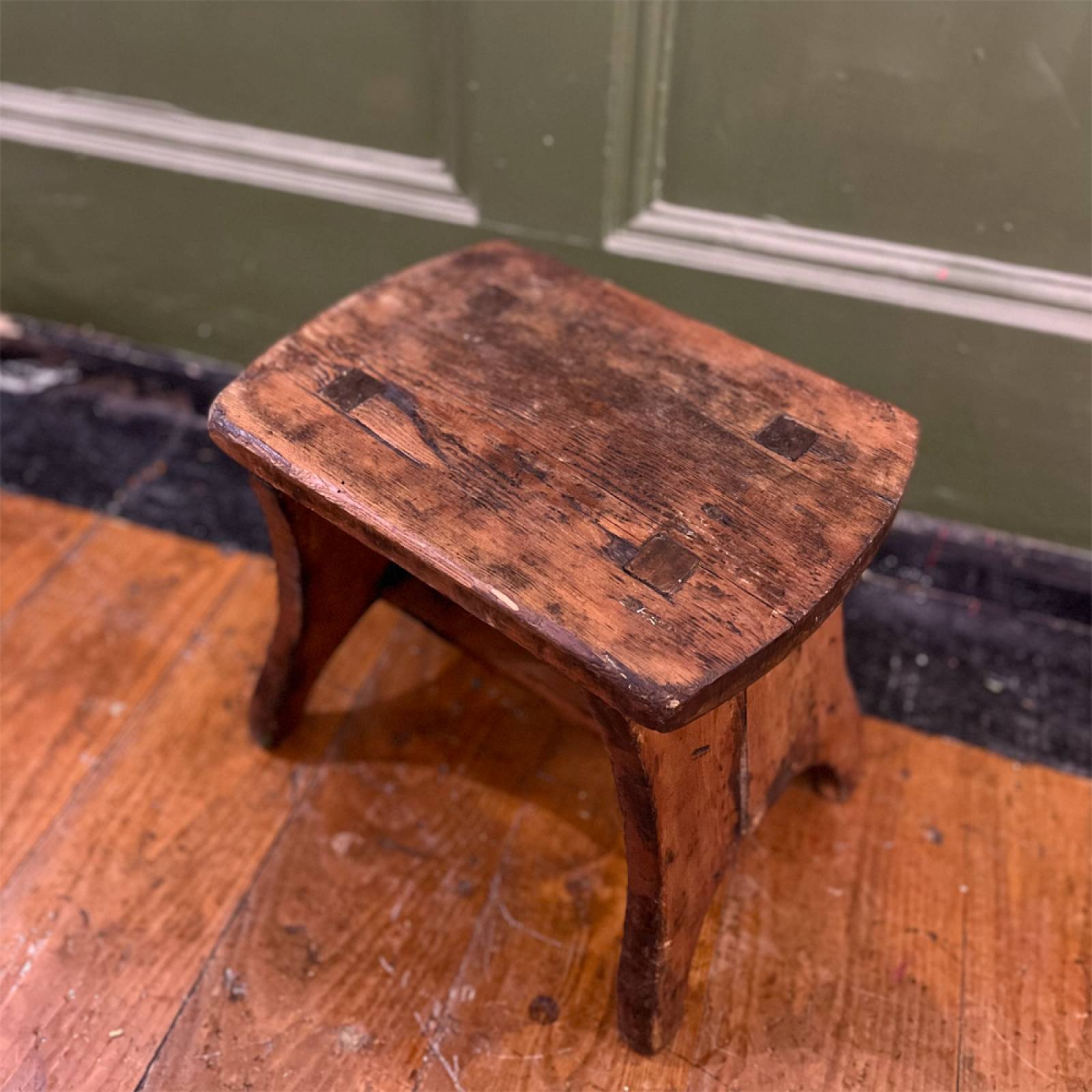 Vintage Low Wooden Stool thumbnails