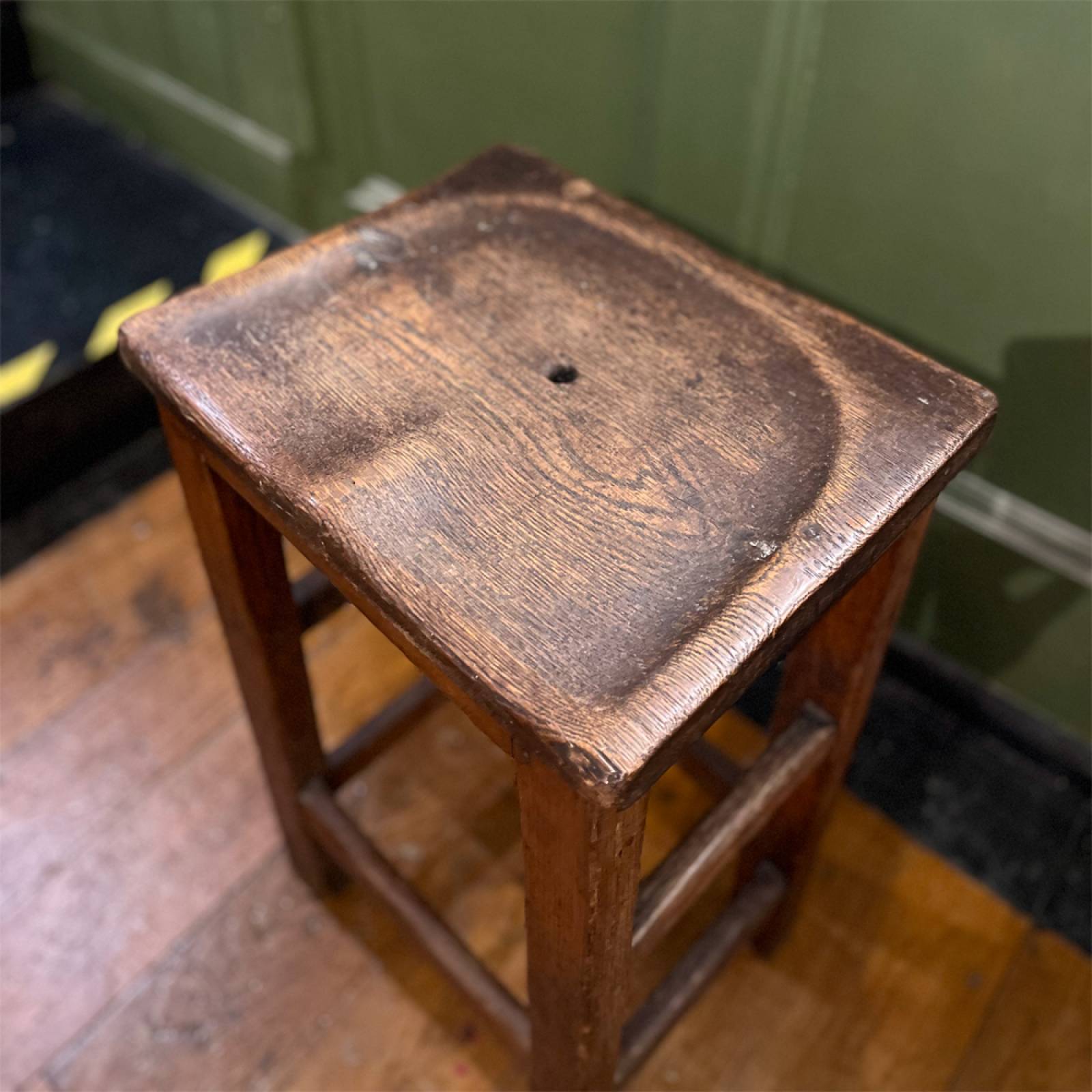 Vintage Oak Tall Stool thumbnails