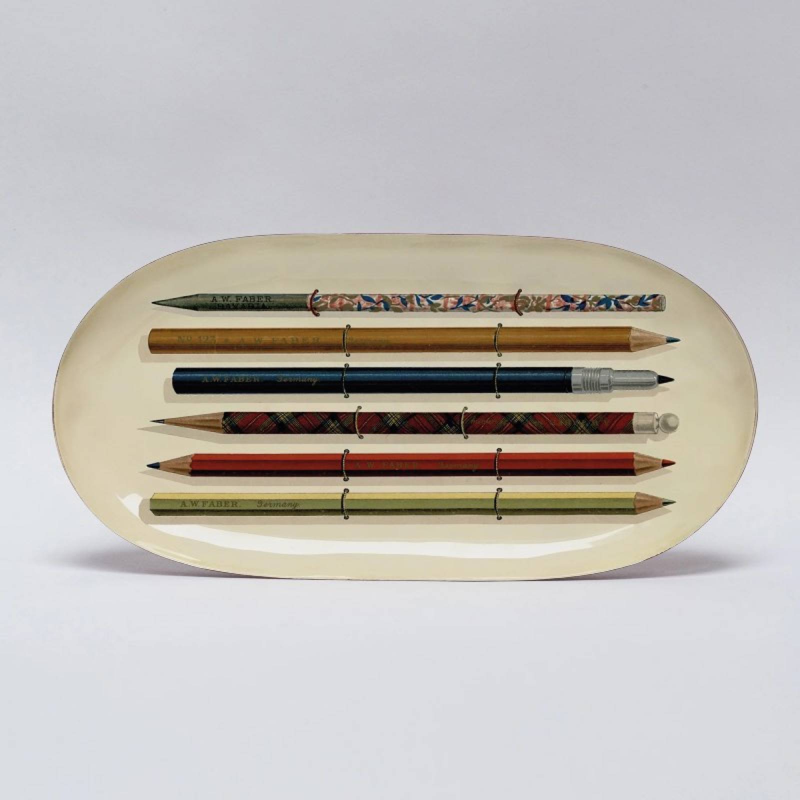 Vintage Pencils - Oval Enamel Tray
