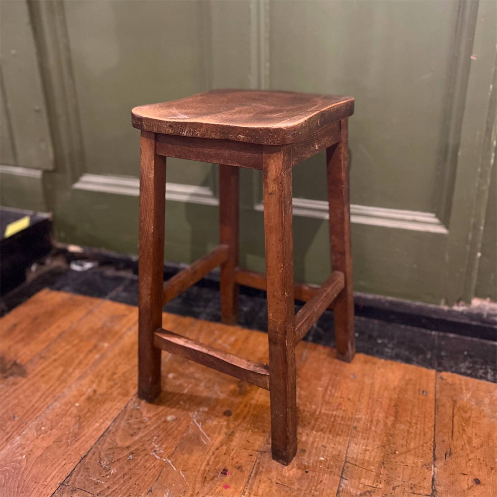 Vintage Tall Wooden Stool