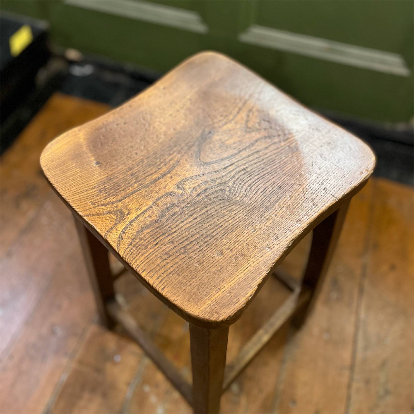 Vintage Tall Wooden Stool thumbnails