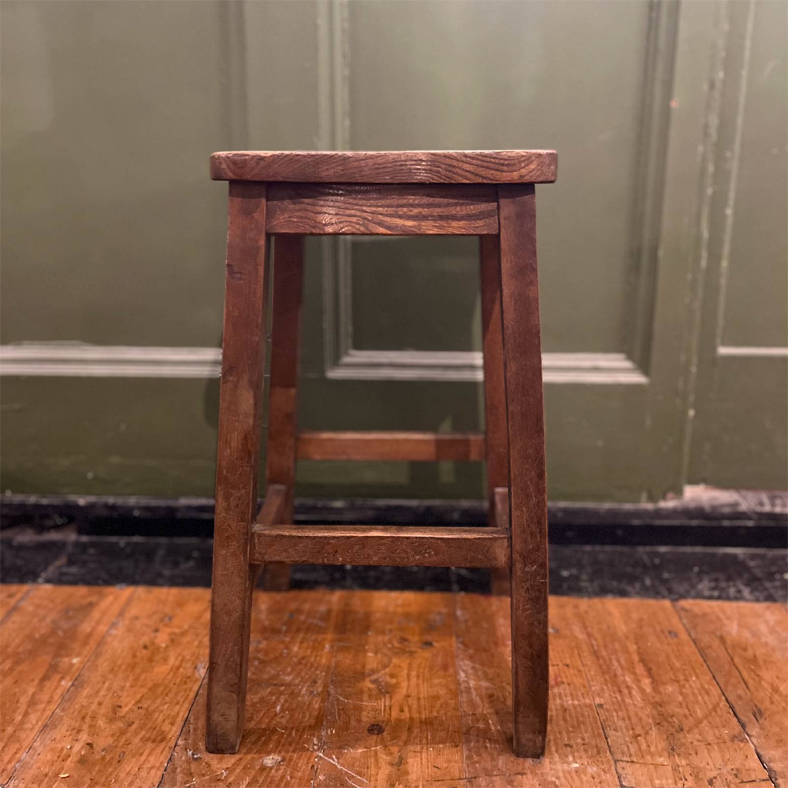 Vintage Tall Wooden Stool thumbnails