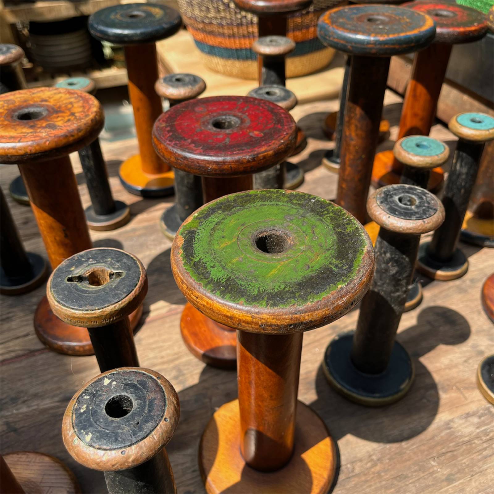 Vintage Wooden Bobbin Reel thumbnails