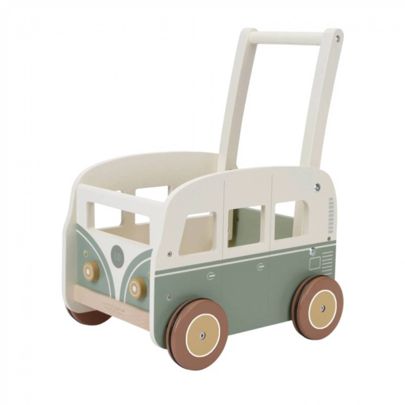 Vintage Wooden Walker Wagon Toy By Little Dutch 1+