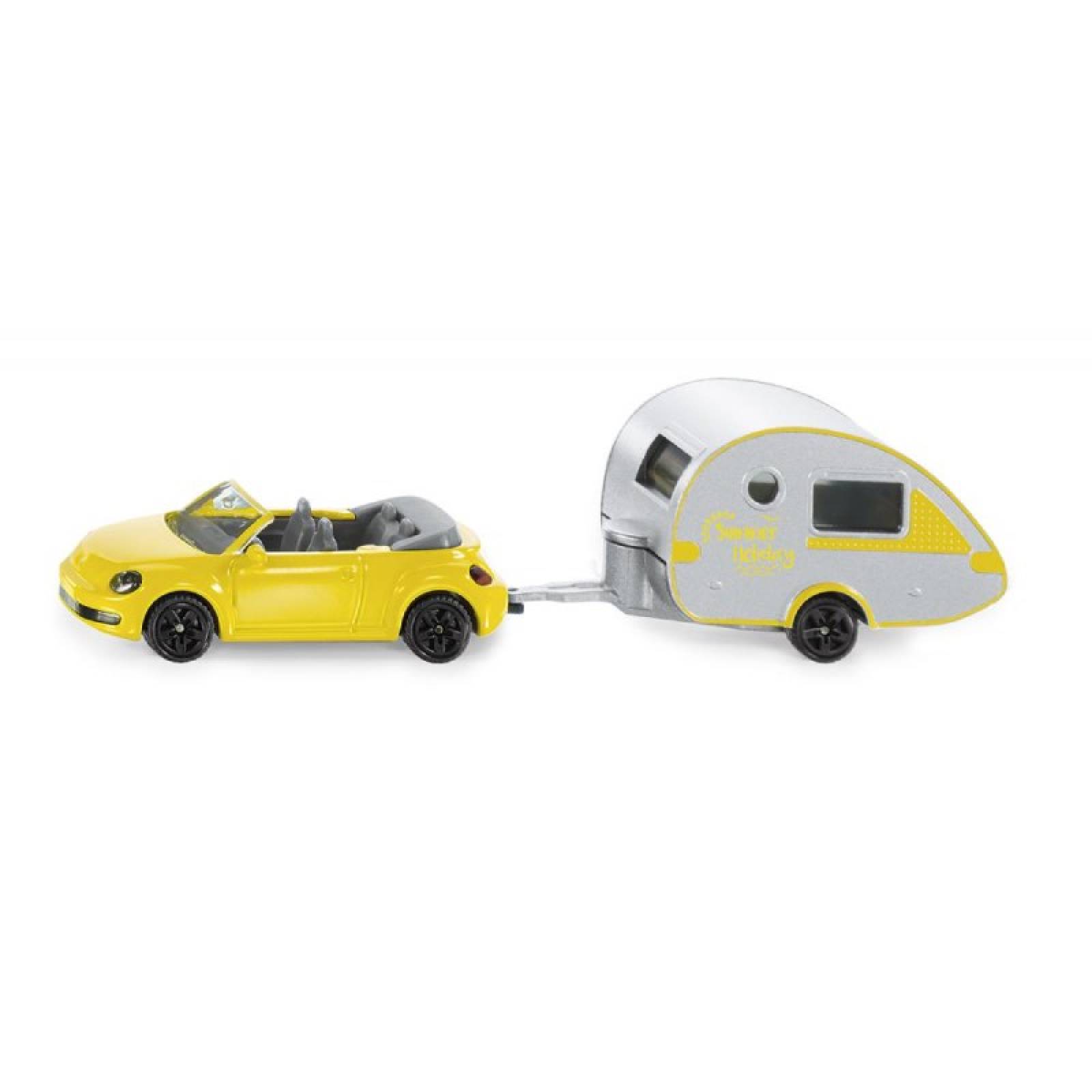 VW Beetle & Caravan - Double Die-Cast Toy Vehicle 1629 3+