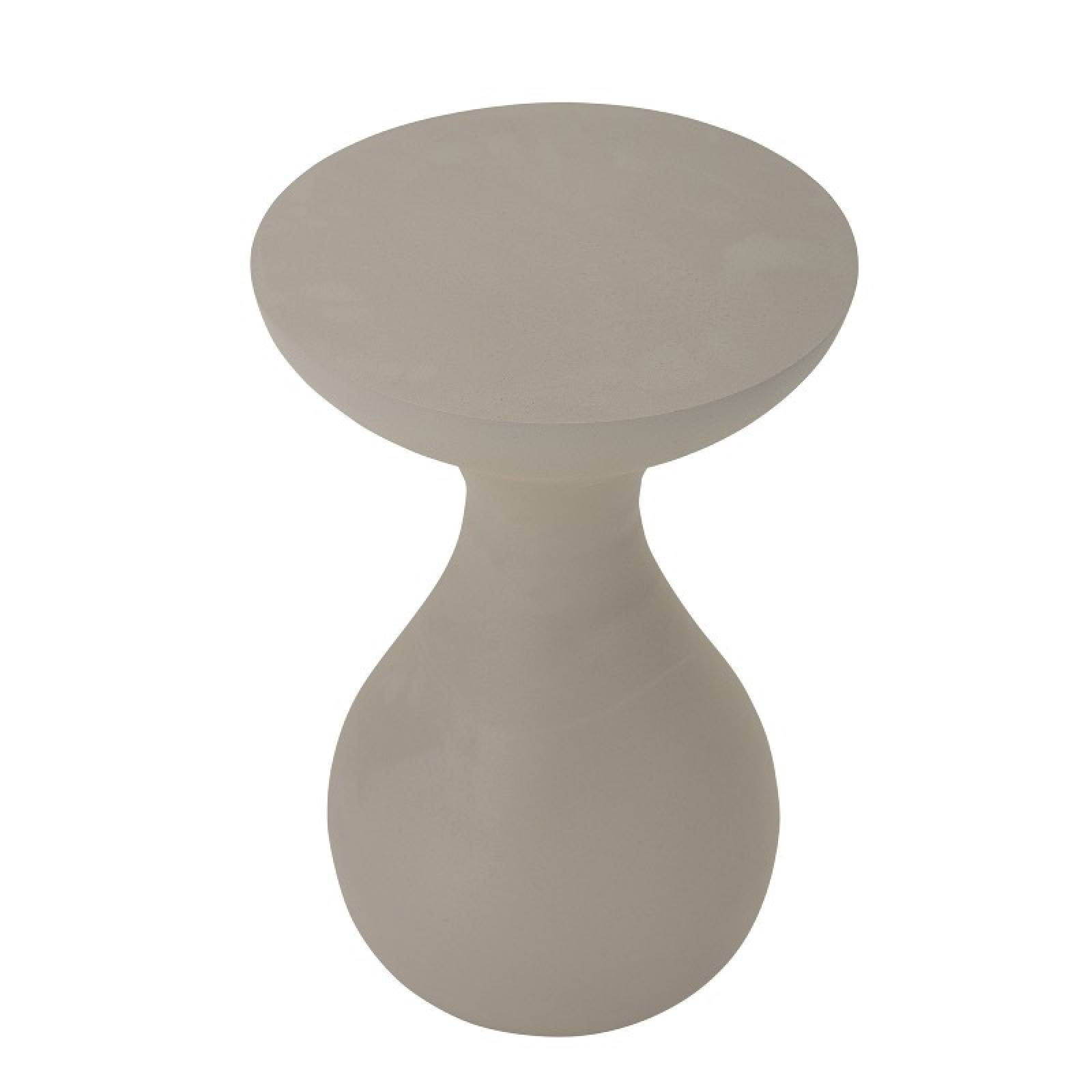White Metal Hourglass Shaped Side Table H:46cm thumbnails
