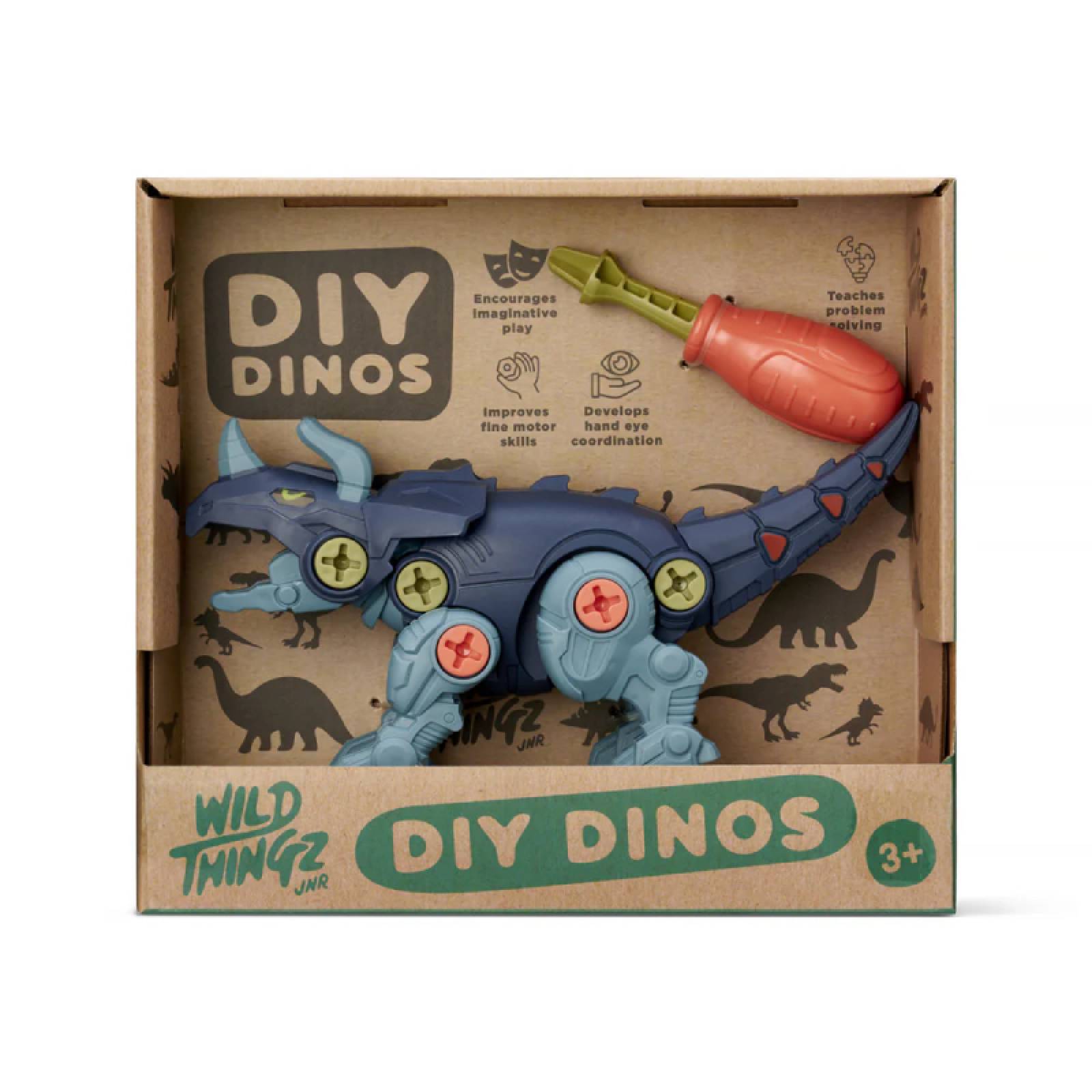 Wild Thingz DIY Dino - Triceratops Construction Toy 3+