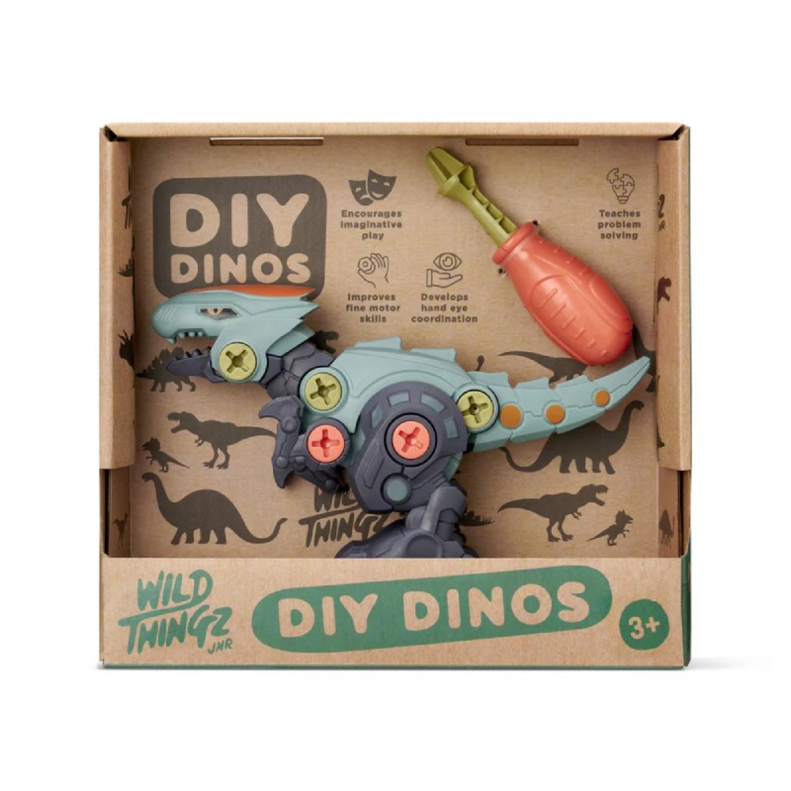 Wild Thingz DIY Dino - Velociraptor Construction Toy 3+