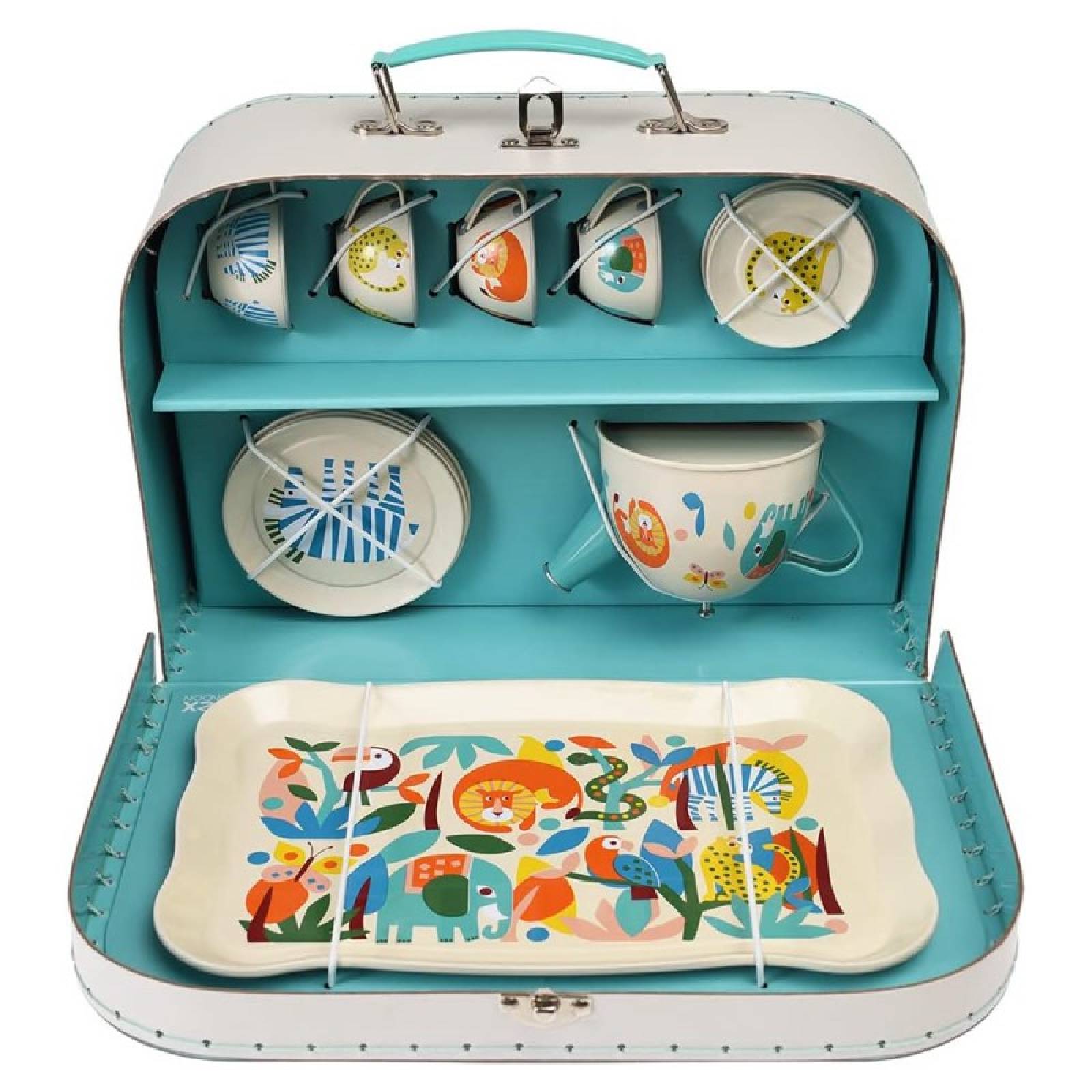 Wild Wonders Metal Tea Set In Suitcase 3+ thumbnails