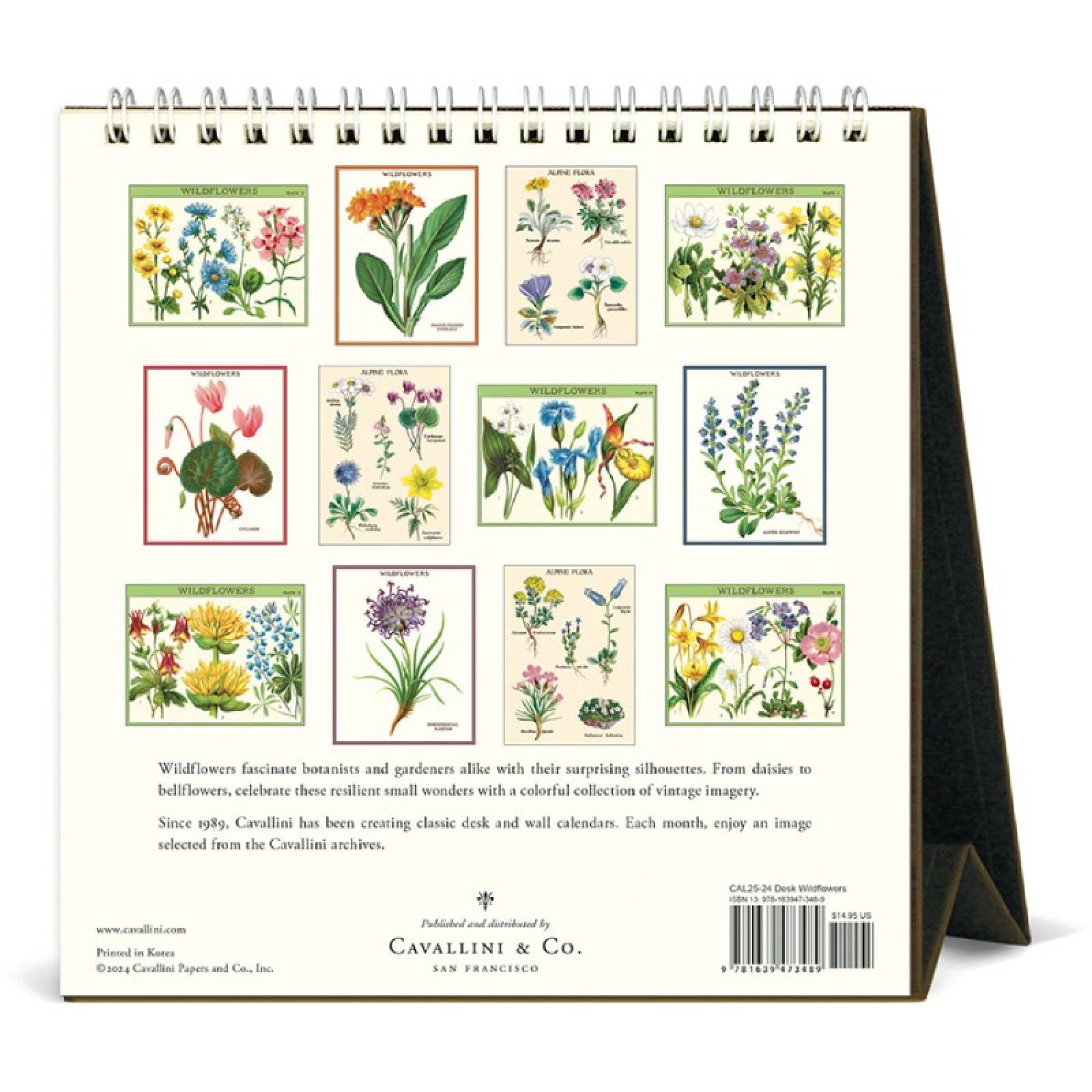 Wildflowers Desktop Calendar by Cavallini 2025 thumbnails