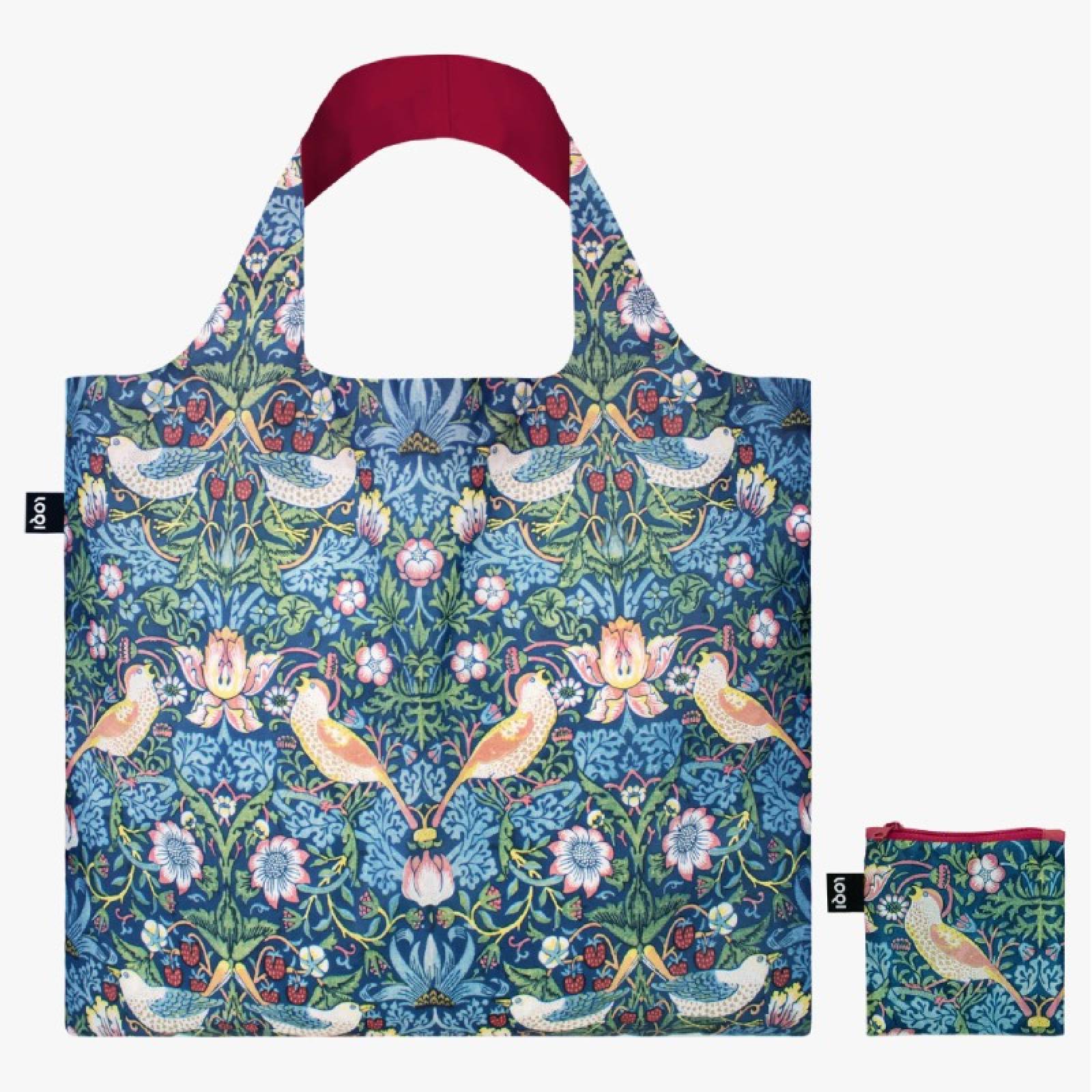 William Morris The Strawberry Thief - Eco Tote Bag With Pouch thumbnails