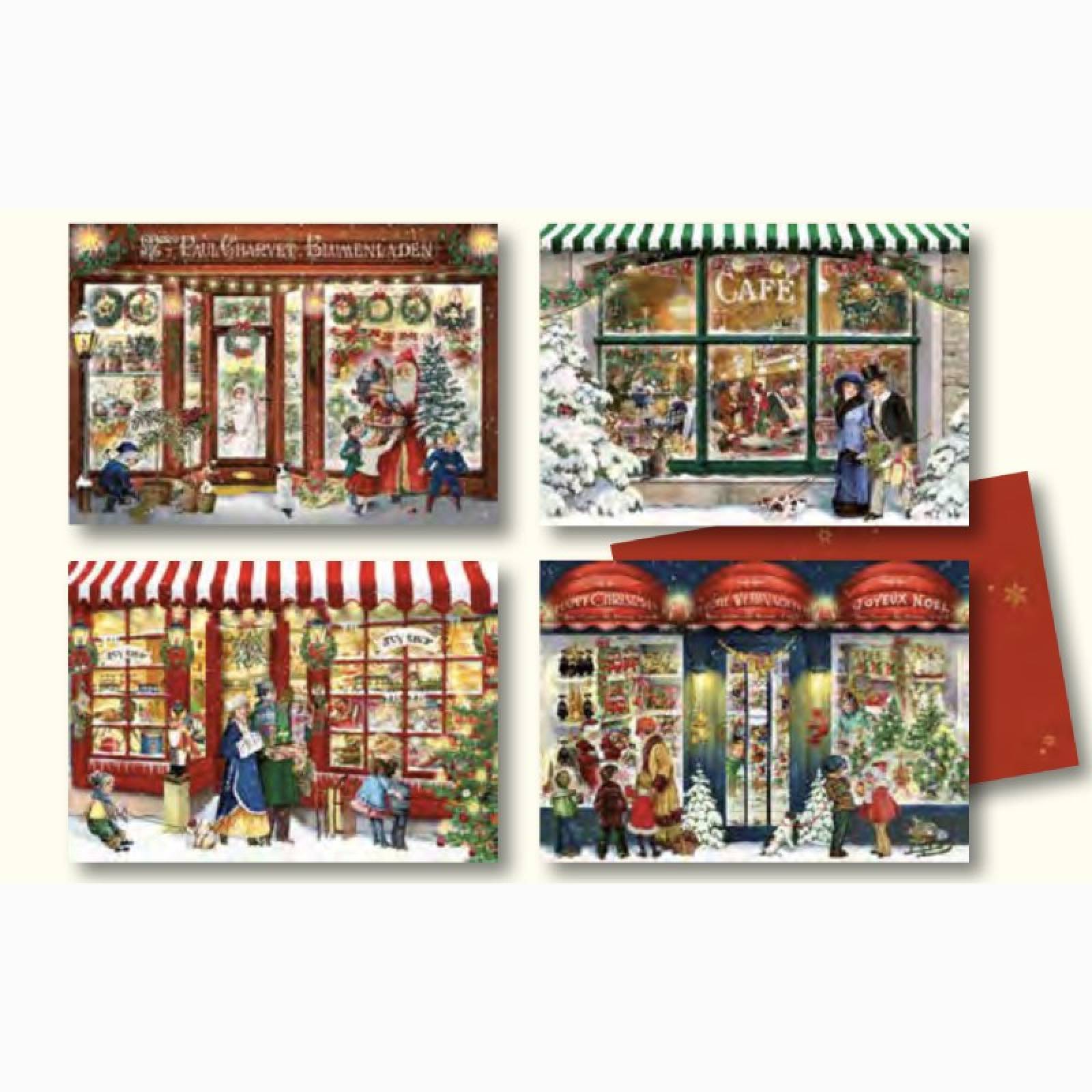 Window Shopping At Christmas -  Advent Calendar Single Card A6