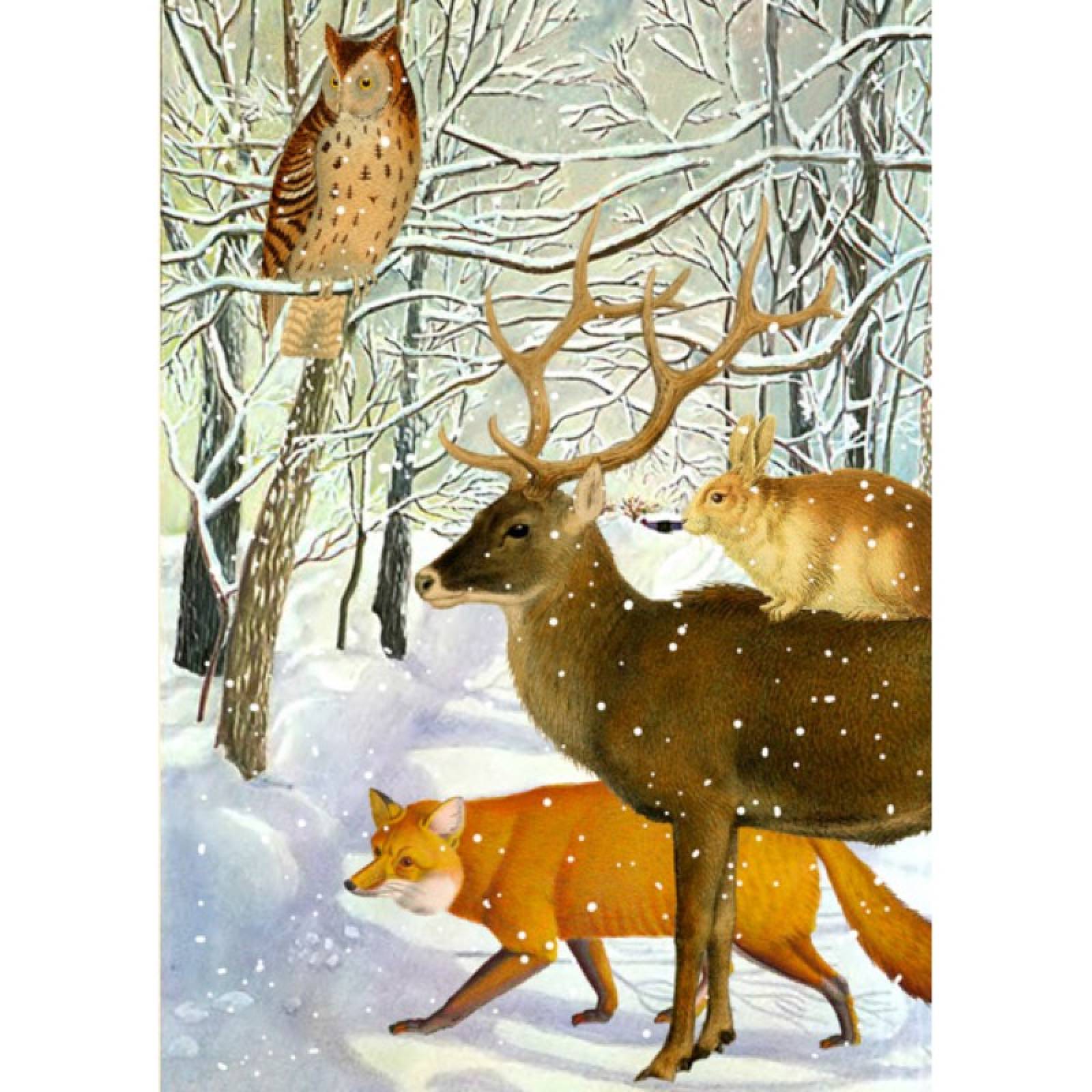 Winter Gathering - Single Christmas Card