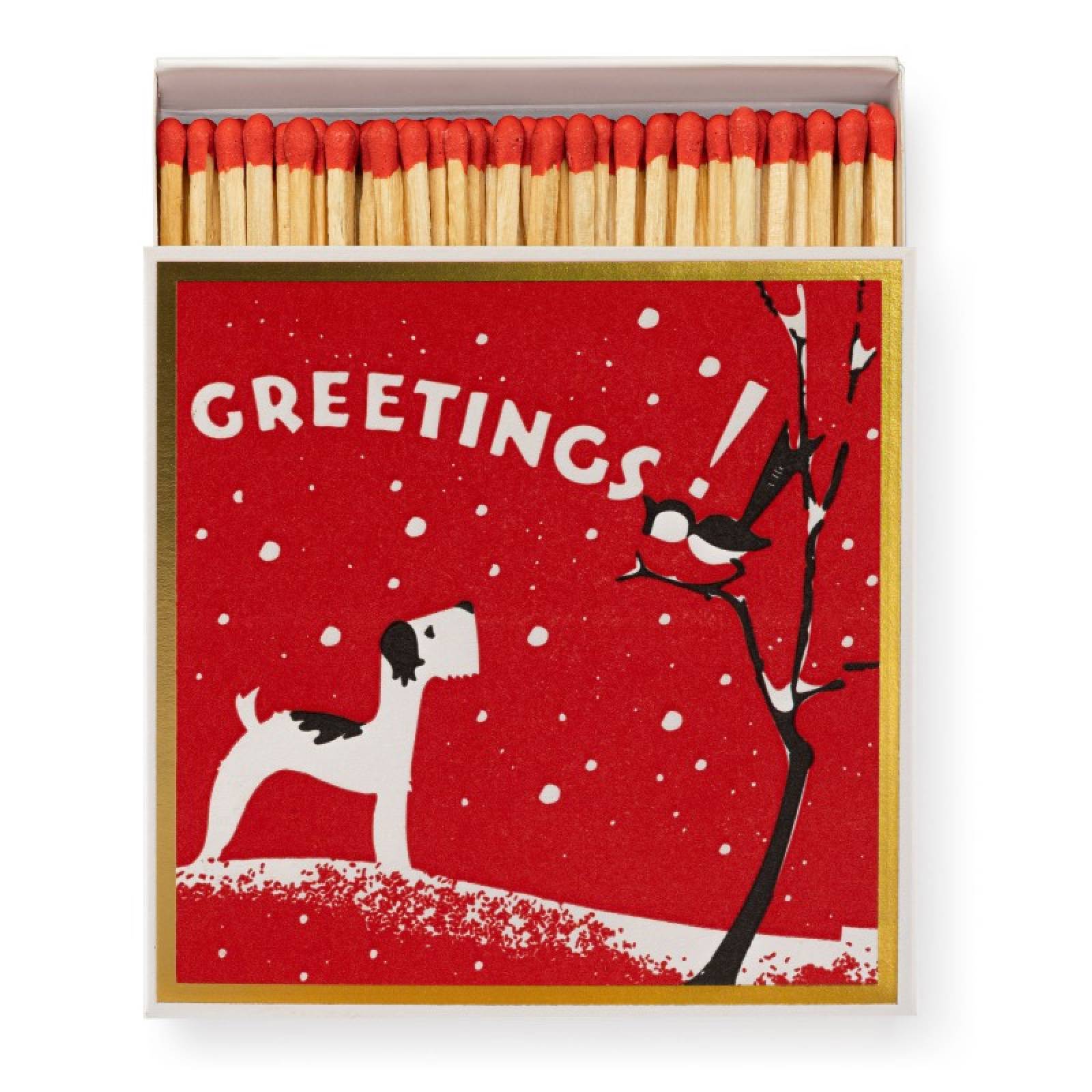 Winter Greetings - Square Box Of Safety Matches