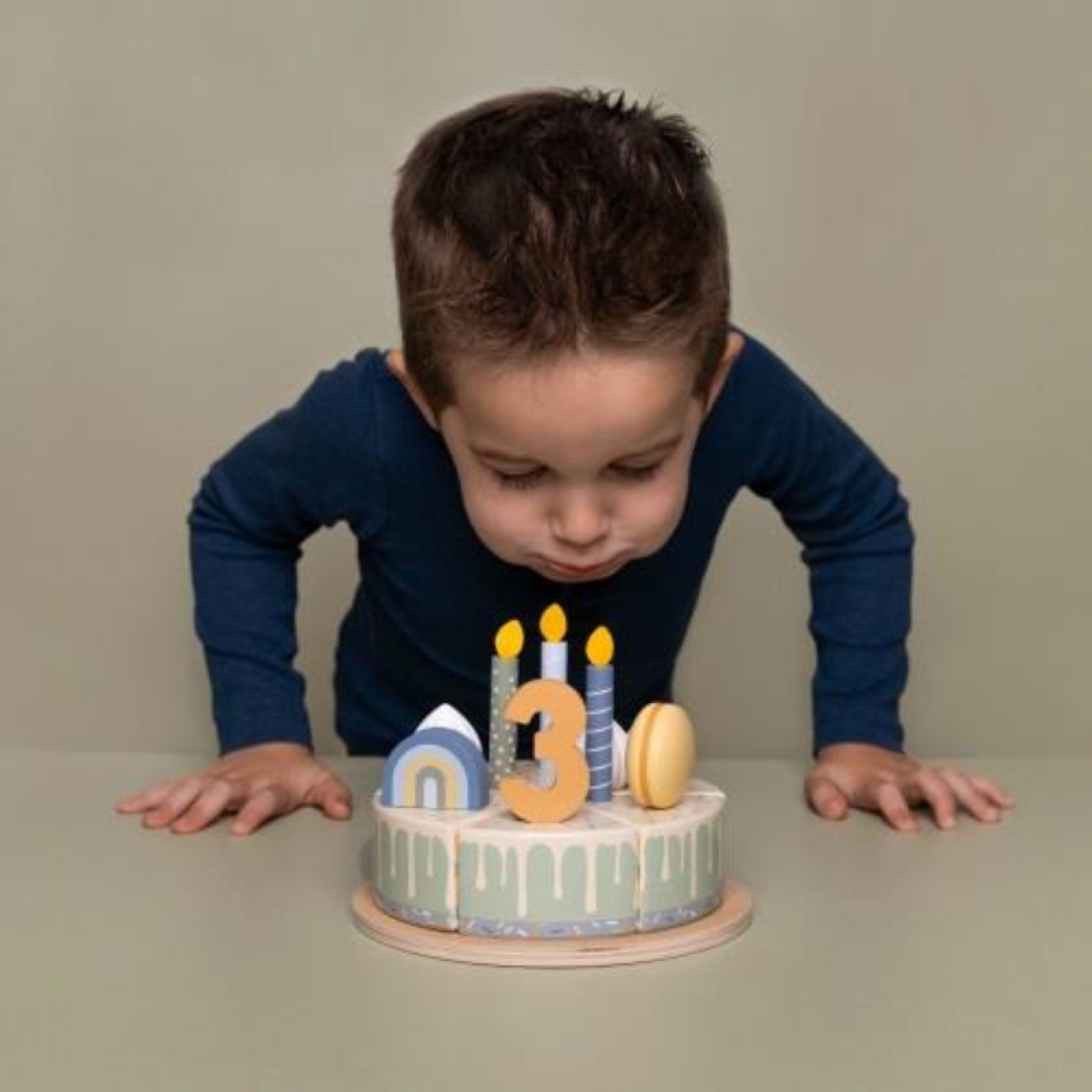 Wooden Birthday Cake In Blue By Little Dutch 3+ thumbnails