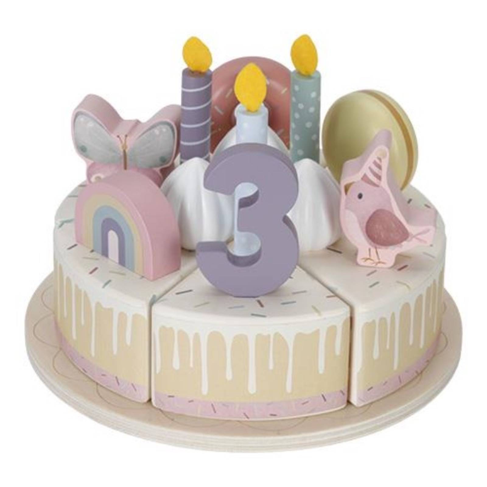 Wooden Birthday Cake In Pink By Little Dutch 3+