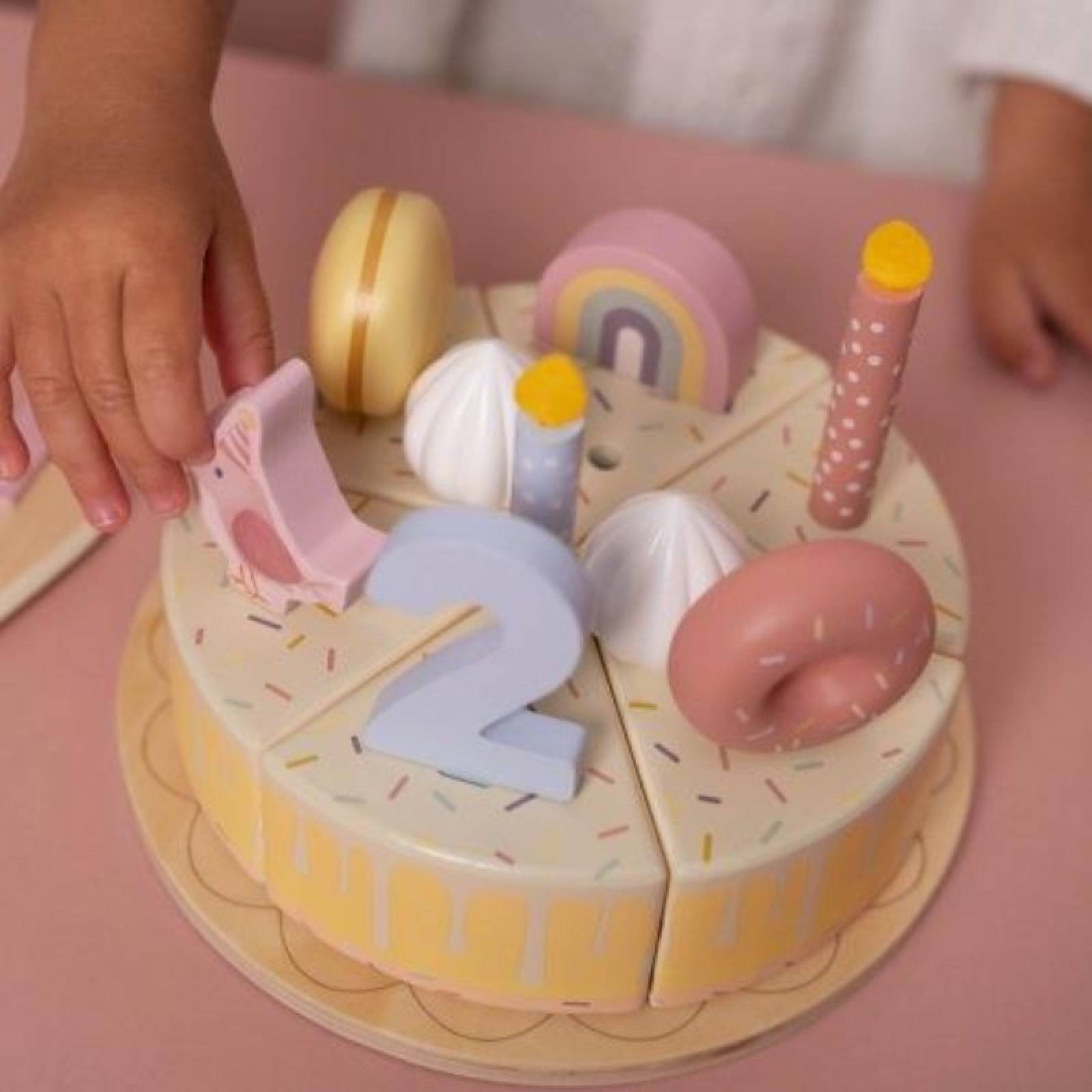 Wooden Birthday Cake In Pink By Little Dutch 3+ thumbnails