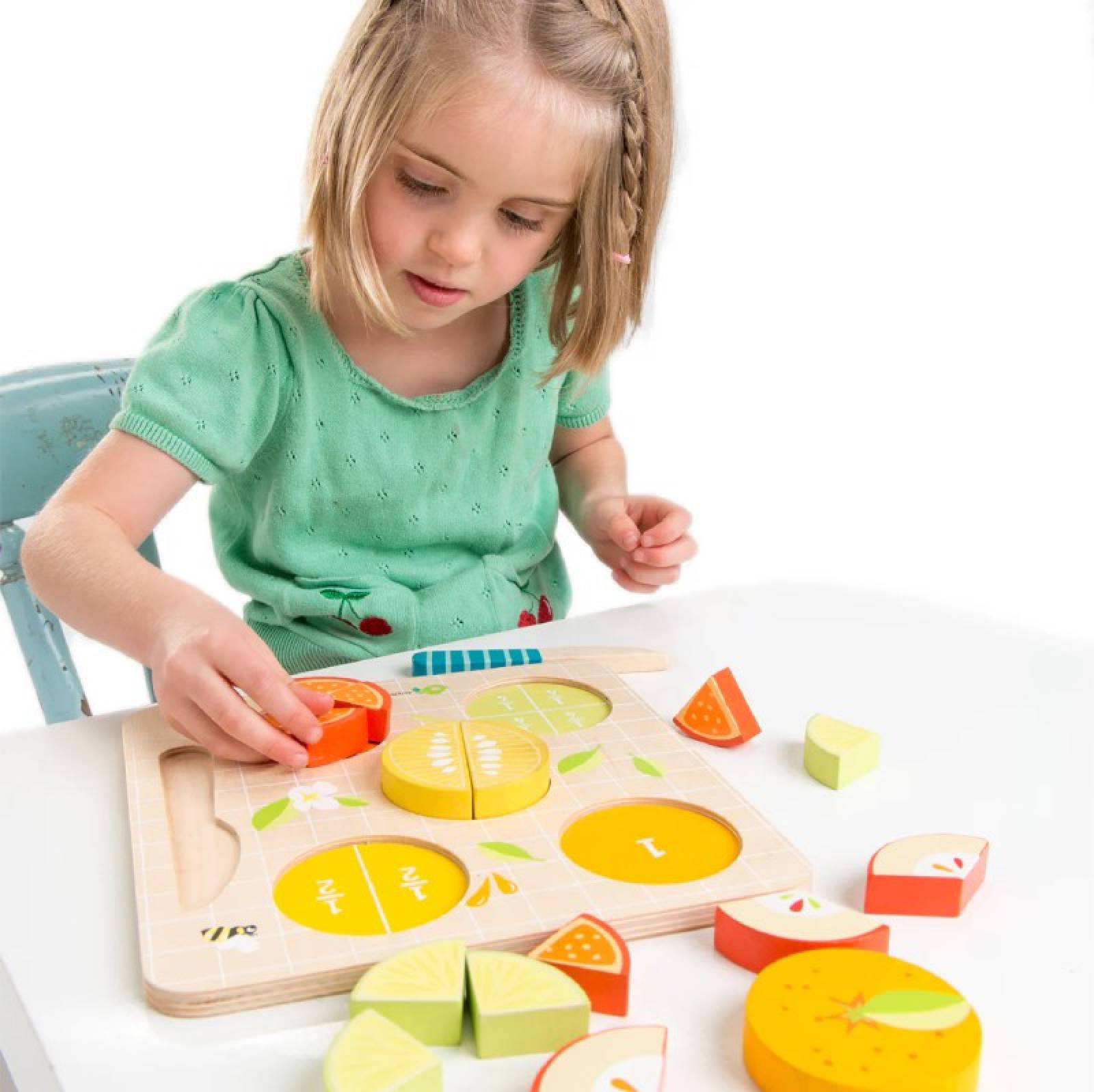 Wooden Citrus Fractions Educational Toy 18m+ thumbnails