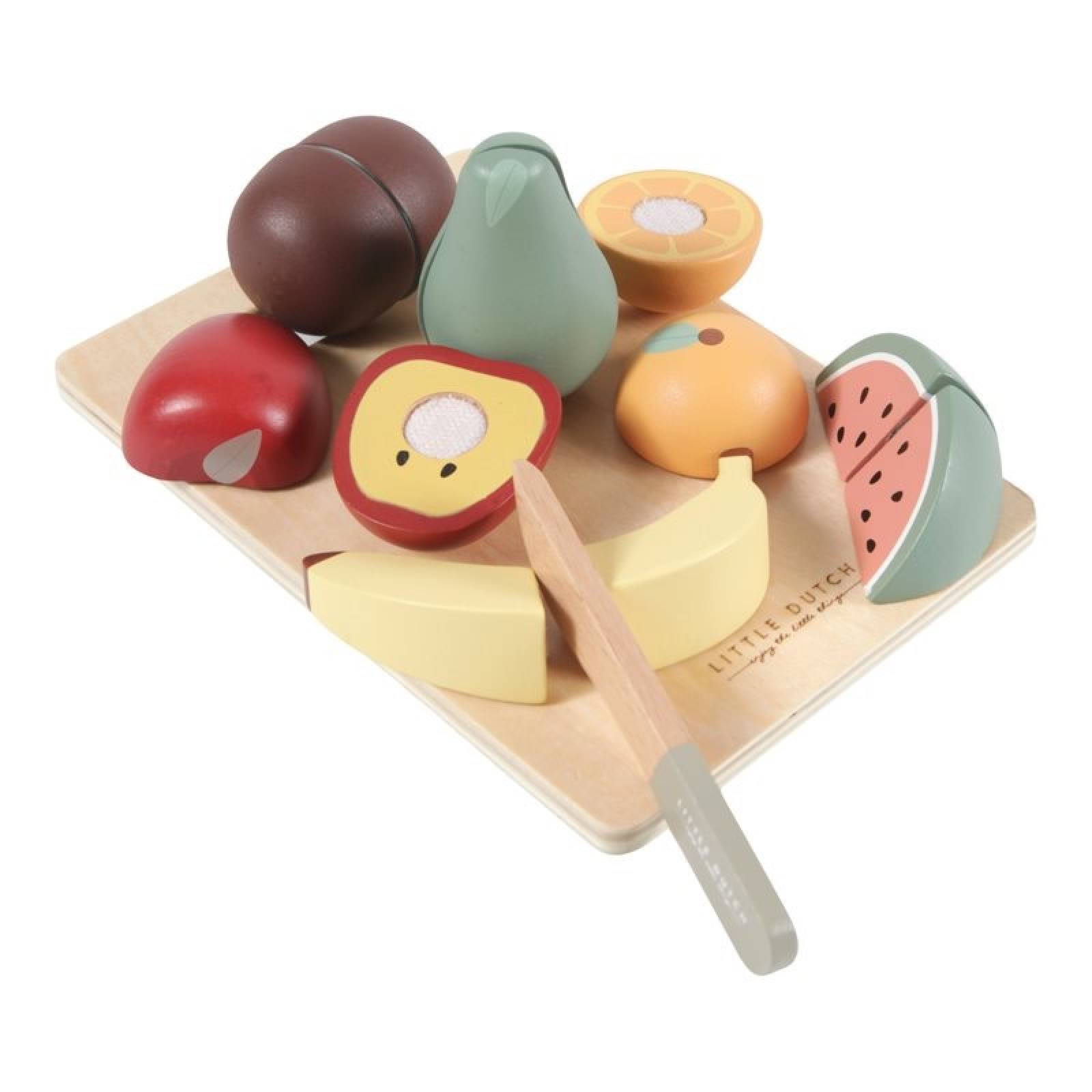 Wooden Cutting Fruit Toy Set By Little Dutch 2+