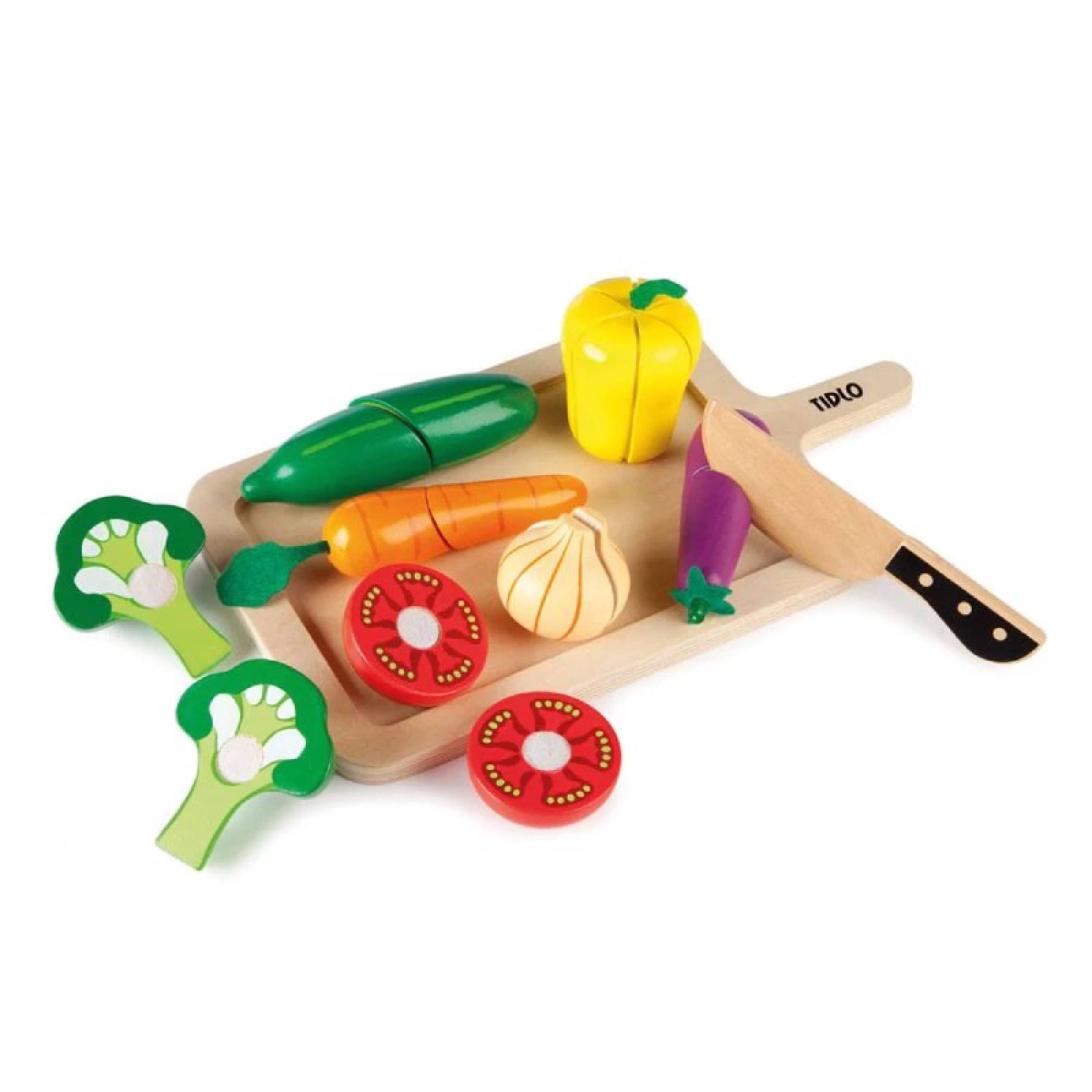 Wooden Cutting Vegetables Set Tidlo 18m+