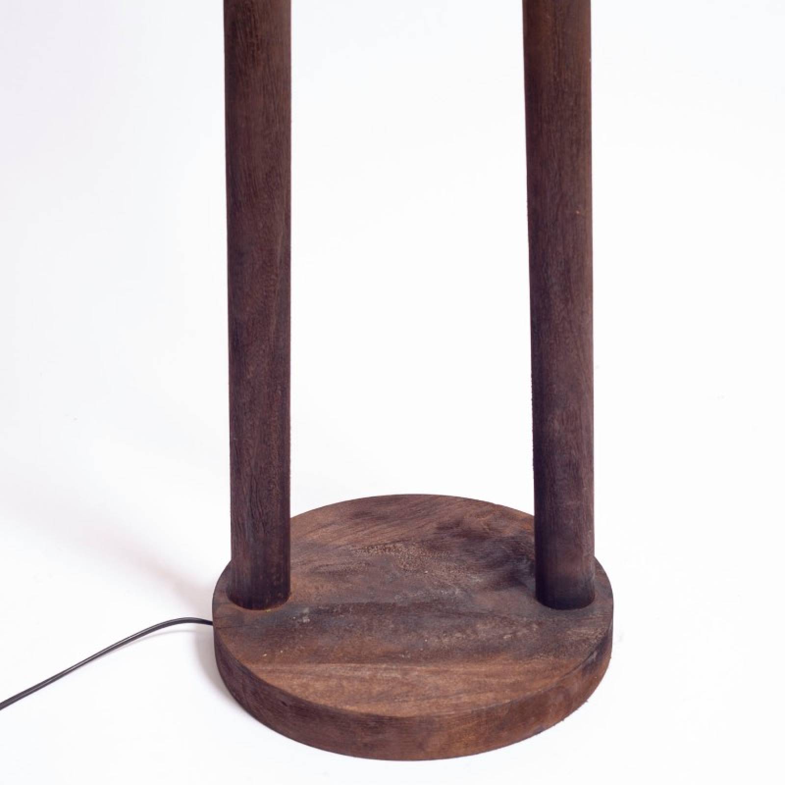 Wooden Floor Lamp With Octagonal Linen Shade thumbnails