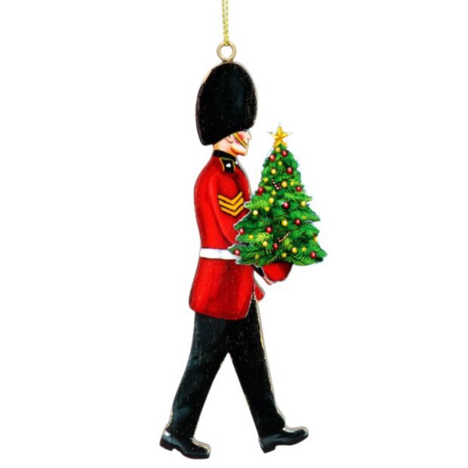 Wooden London Guard Hanging Christmas Decoration