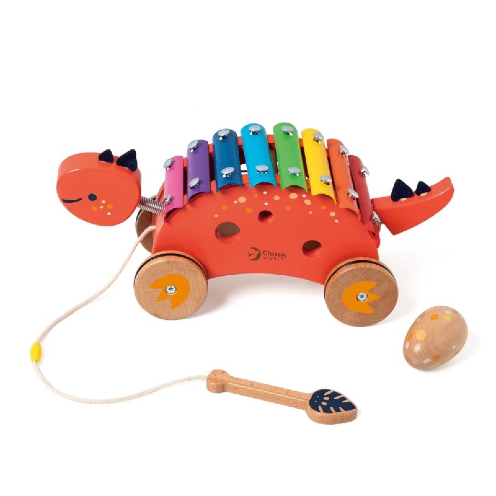 Wooden Pull Along Dinosaur Xylophone 18m+