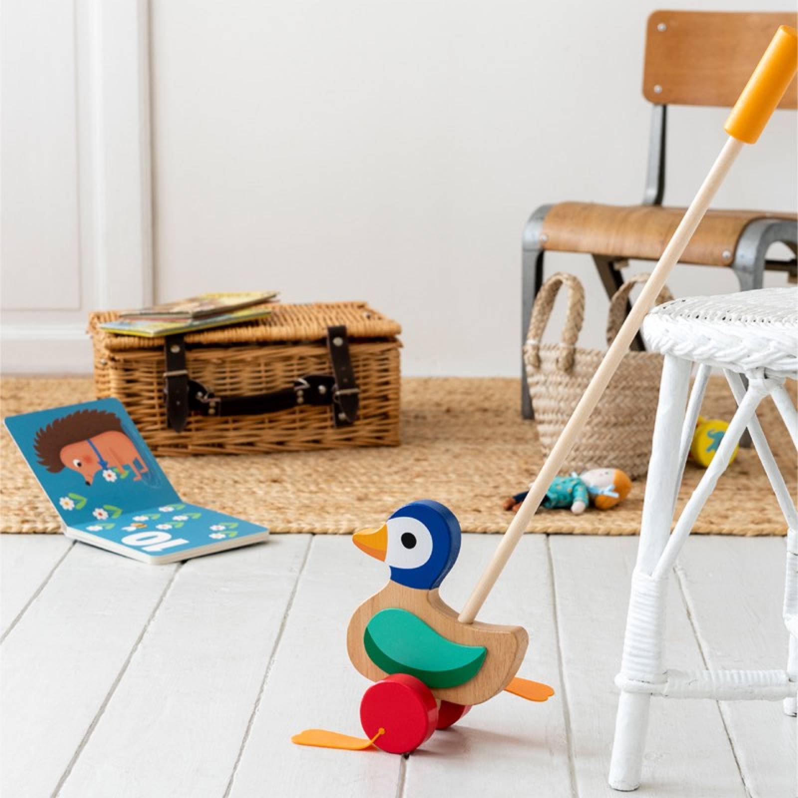 Wooden Push Along Flapping Duck Toy 3+ thumbnails