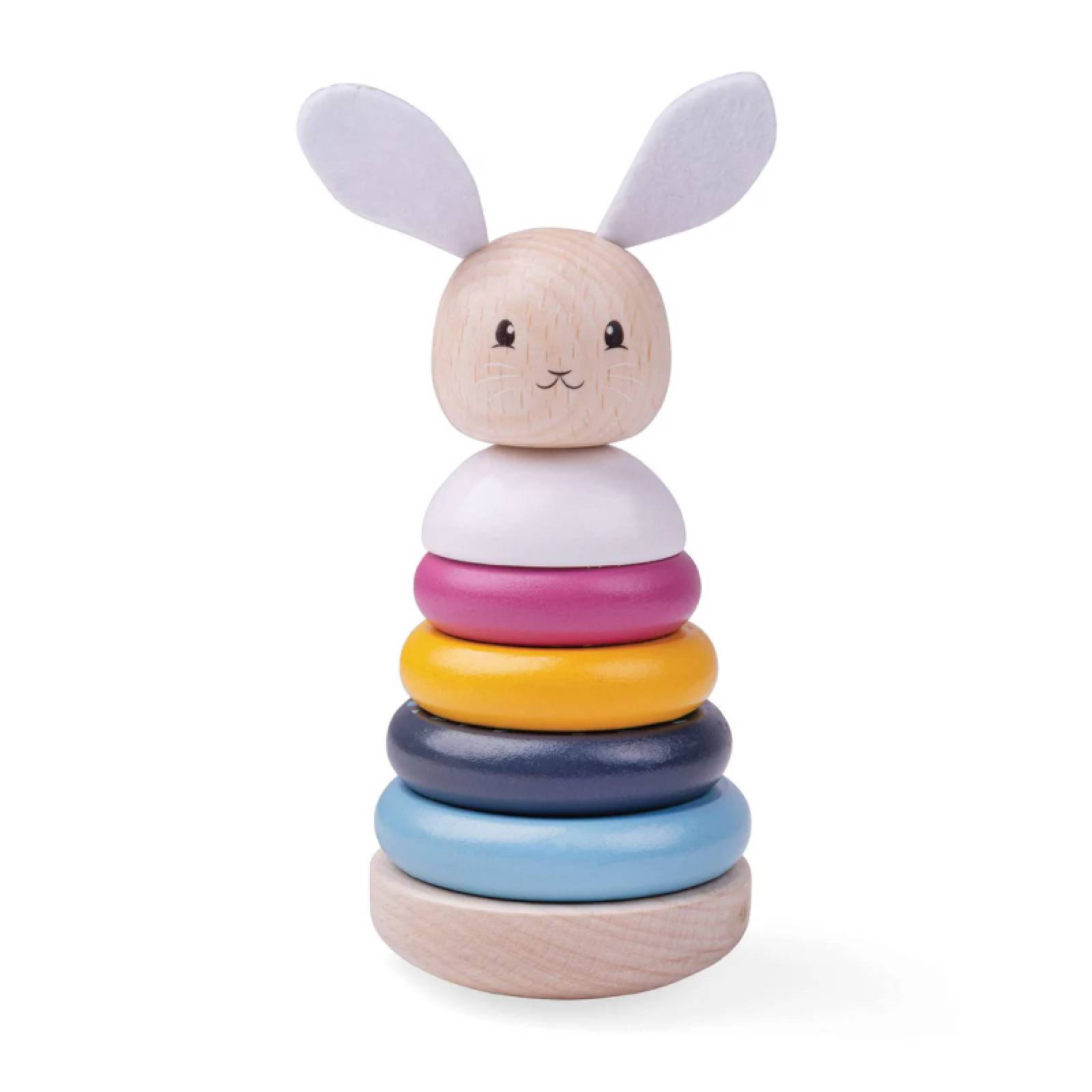 Wooden Rabbit Stacking Rings 1+