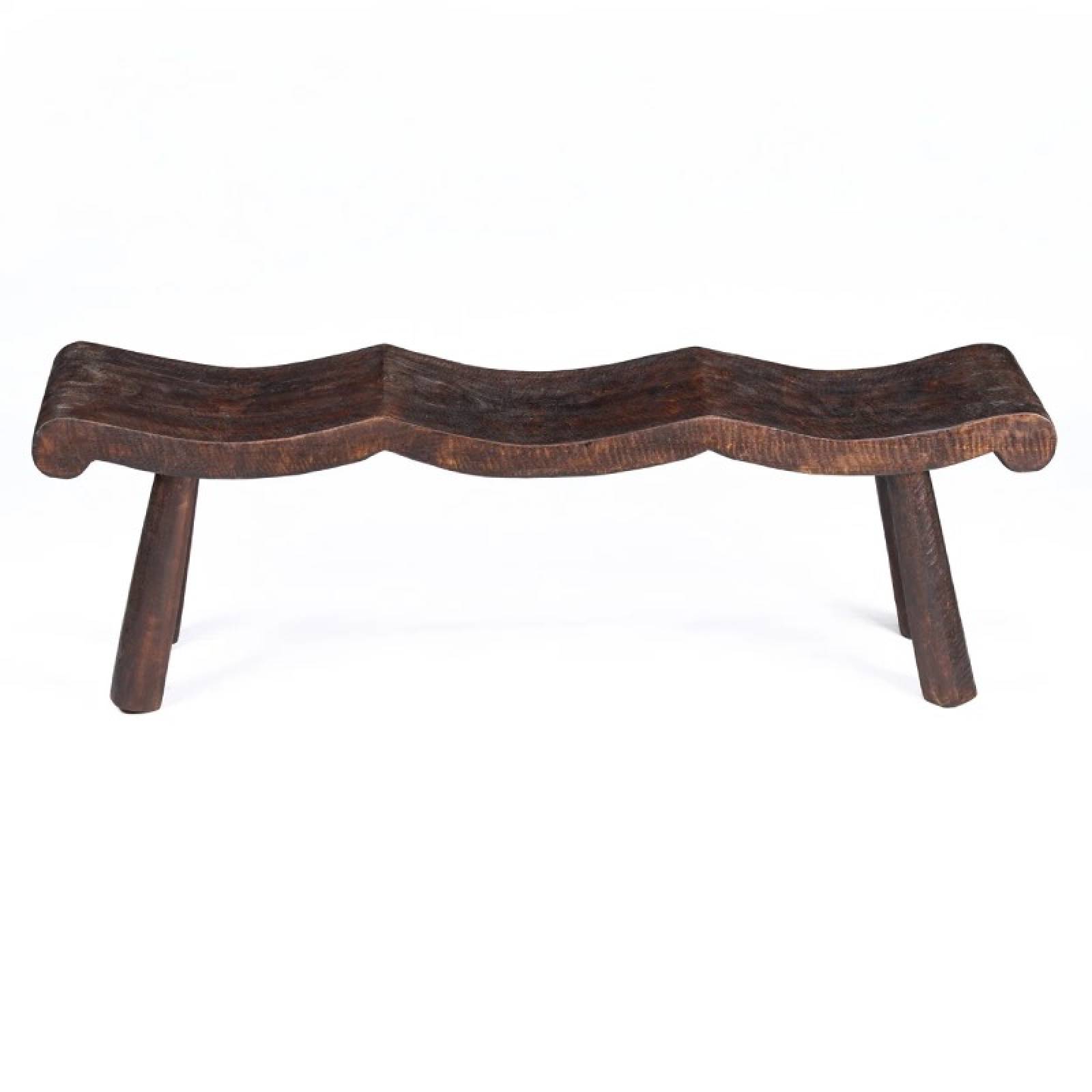 Wooden Wave Bench