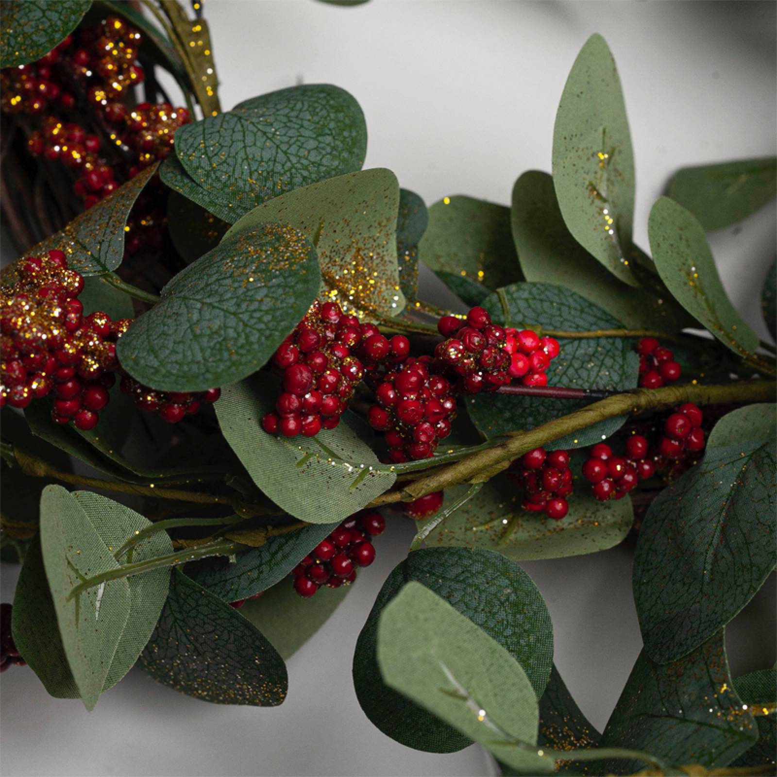 Glittered Eucalyptus & Berries Christmas Wreath thumbnails