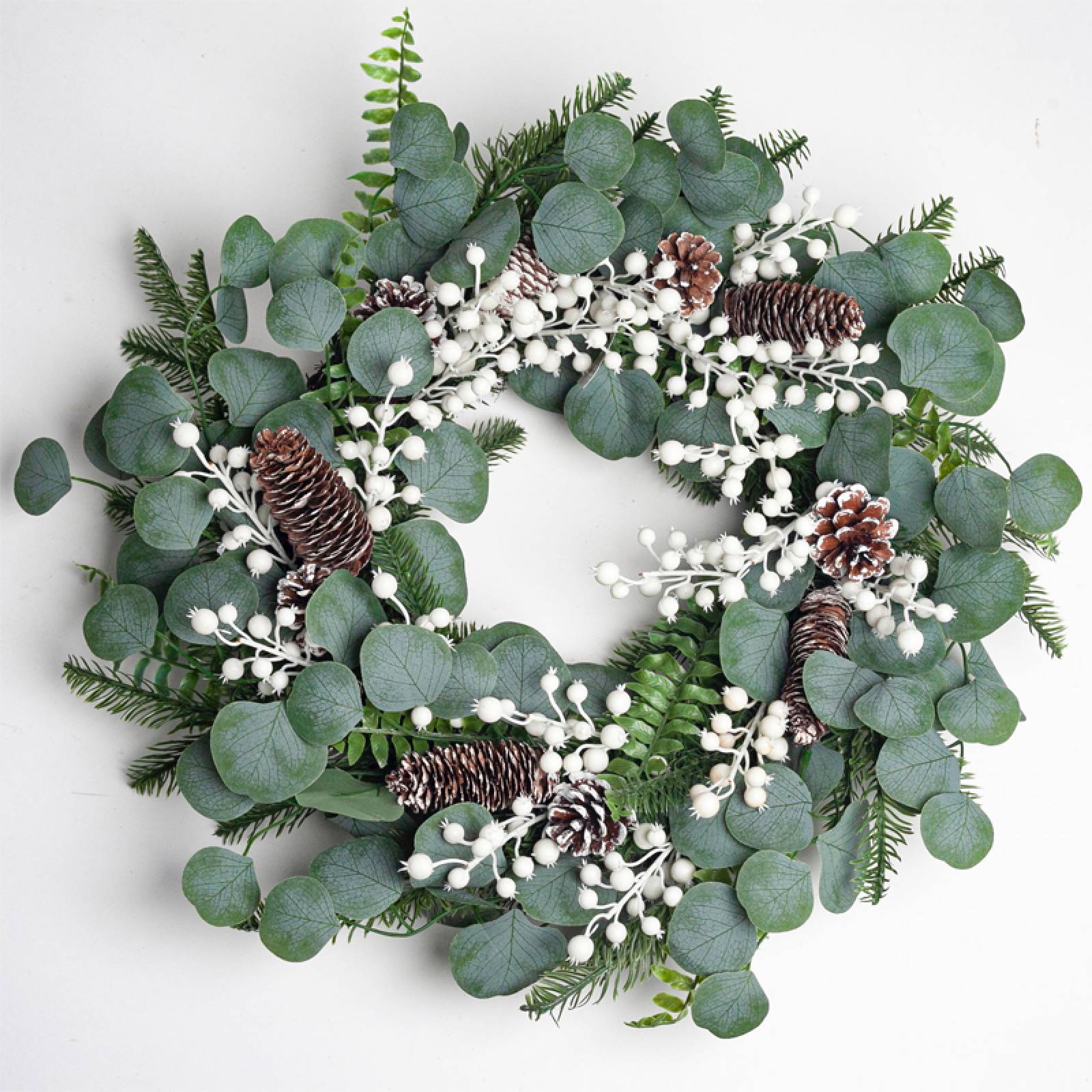 Eucalyptus & White Berry Christmas Wreath