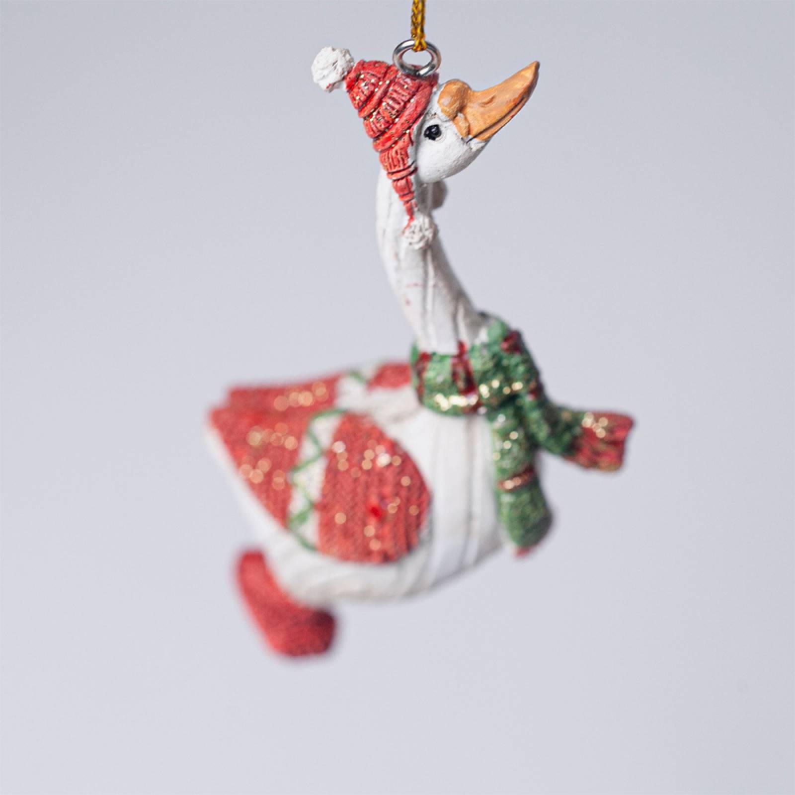 Resin Goose Hanging Christmas Decoration thumbnails