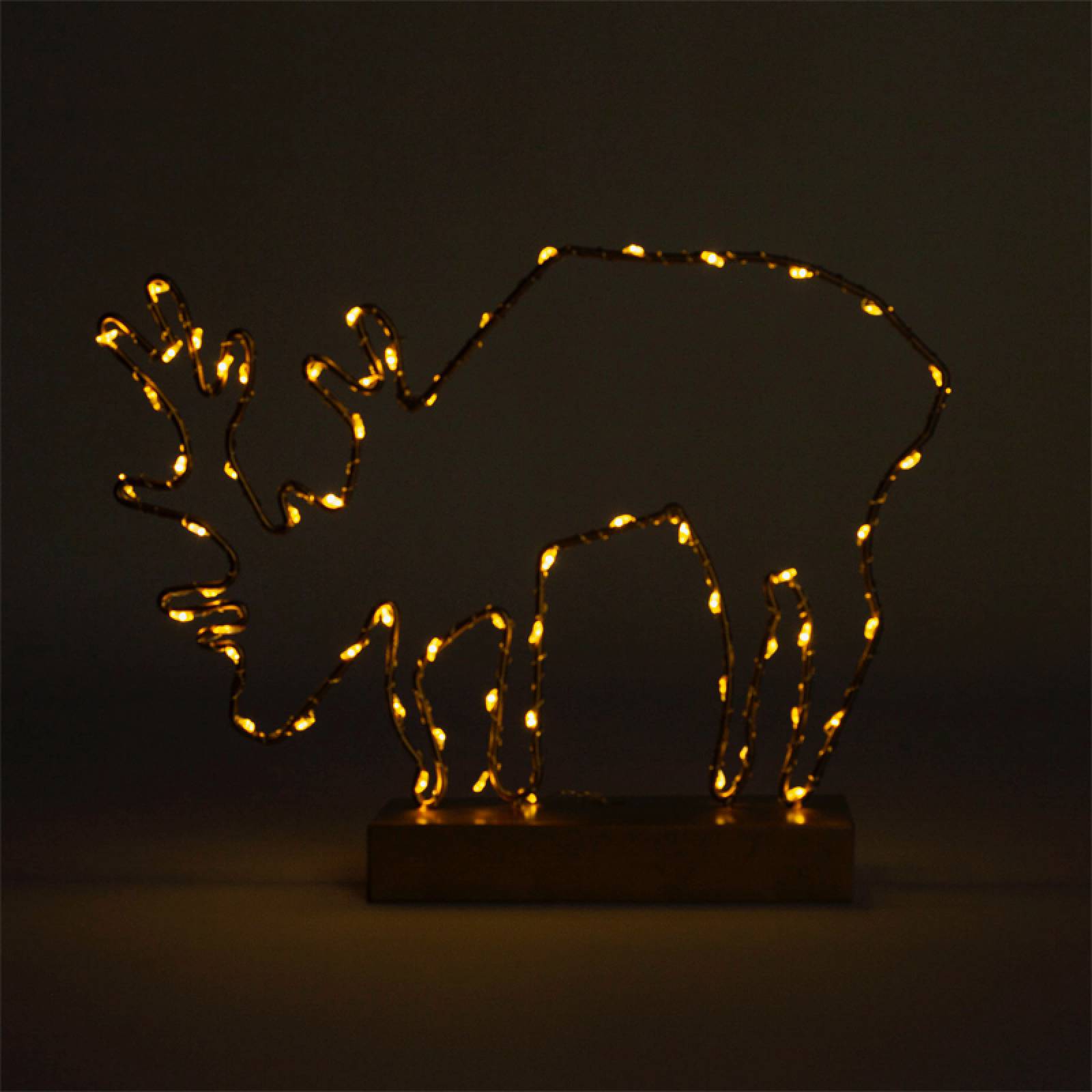 Gold Reindeer LED Christmas Decoration thumbnails