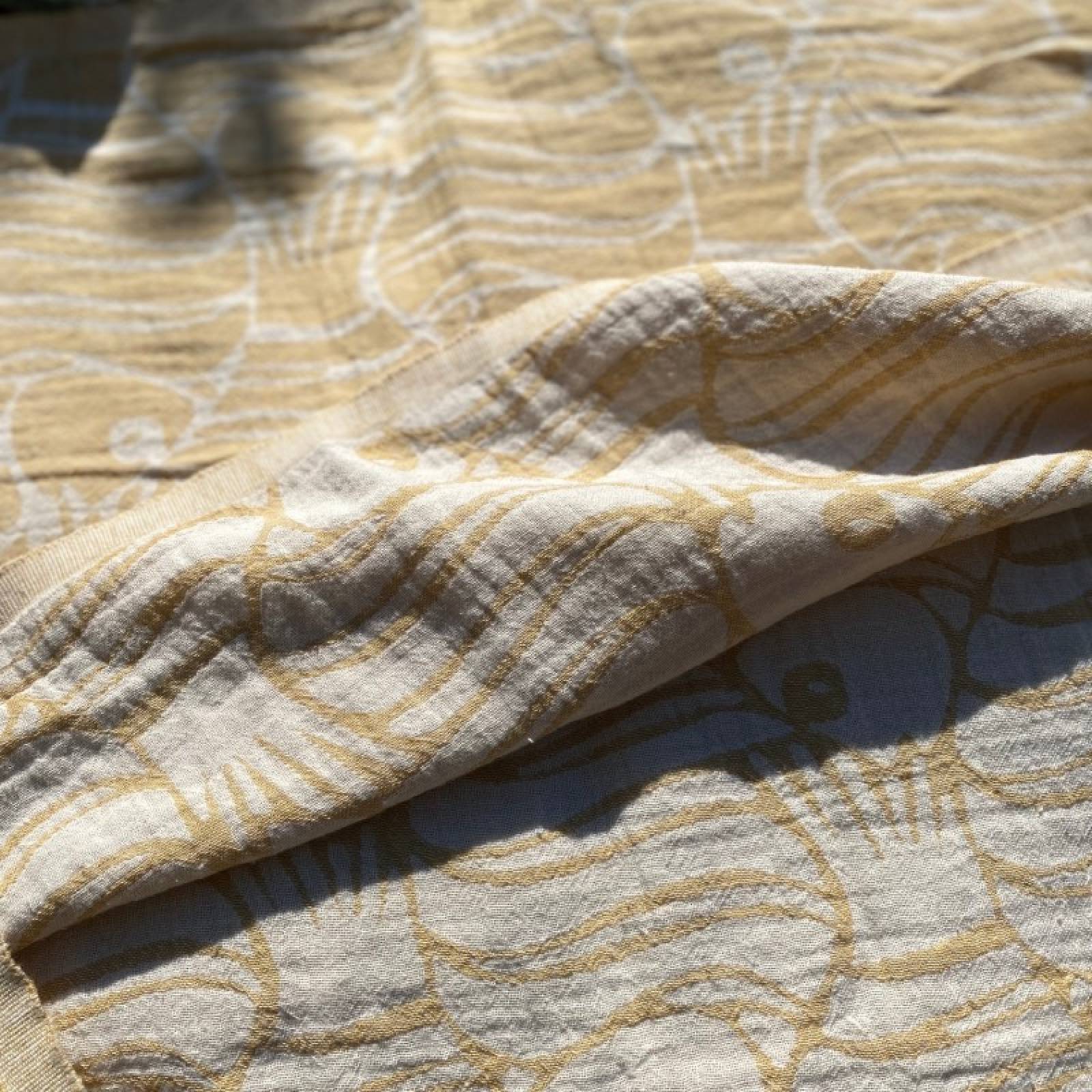 Yellow Fish Cotton Turkish Towel 95x180cm thumbnails
