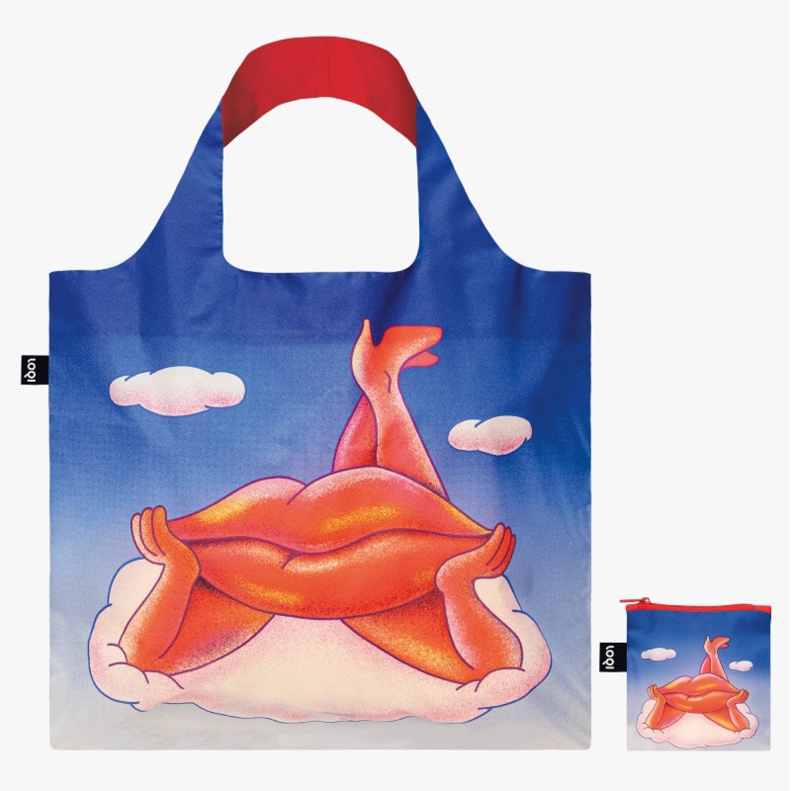 Yuval Harker Lippy Lips - Eco Tote Bag With Pouch thumbnails